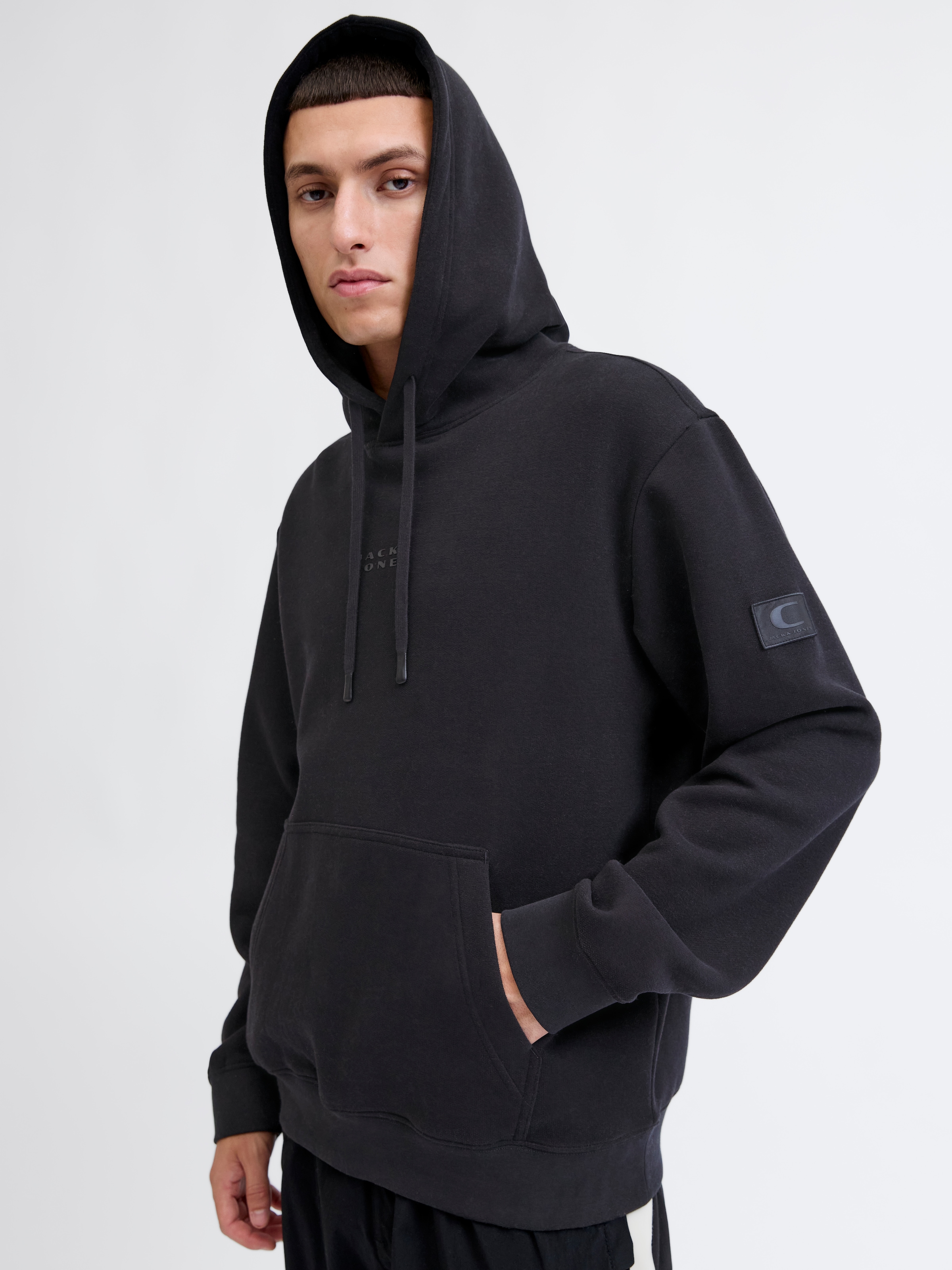 Jack & Jones Kapuzensweatshirt »JCOPOINT SWEAT BADGE HOOD BF«
