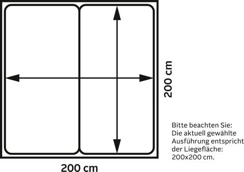 Places of Style Boxspringbett »Cup«, mit LED-Beleuchtung, Massivholzrahmen und Topper, in 2 Härtegraden