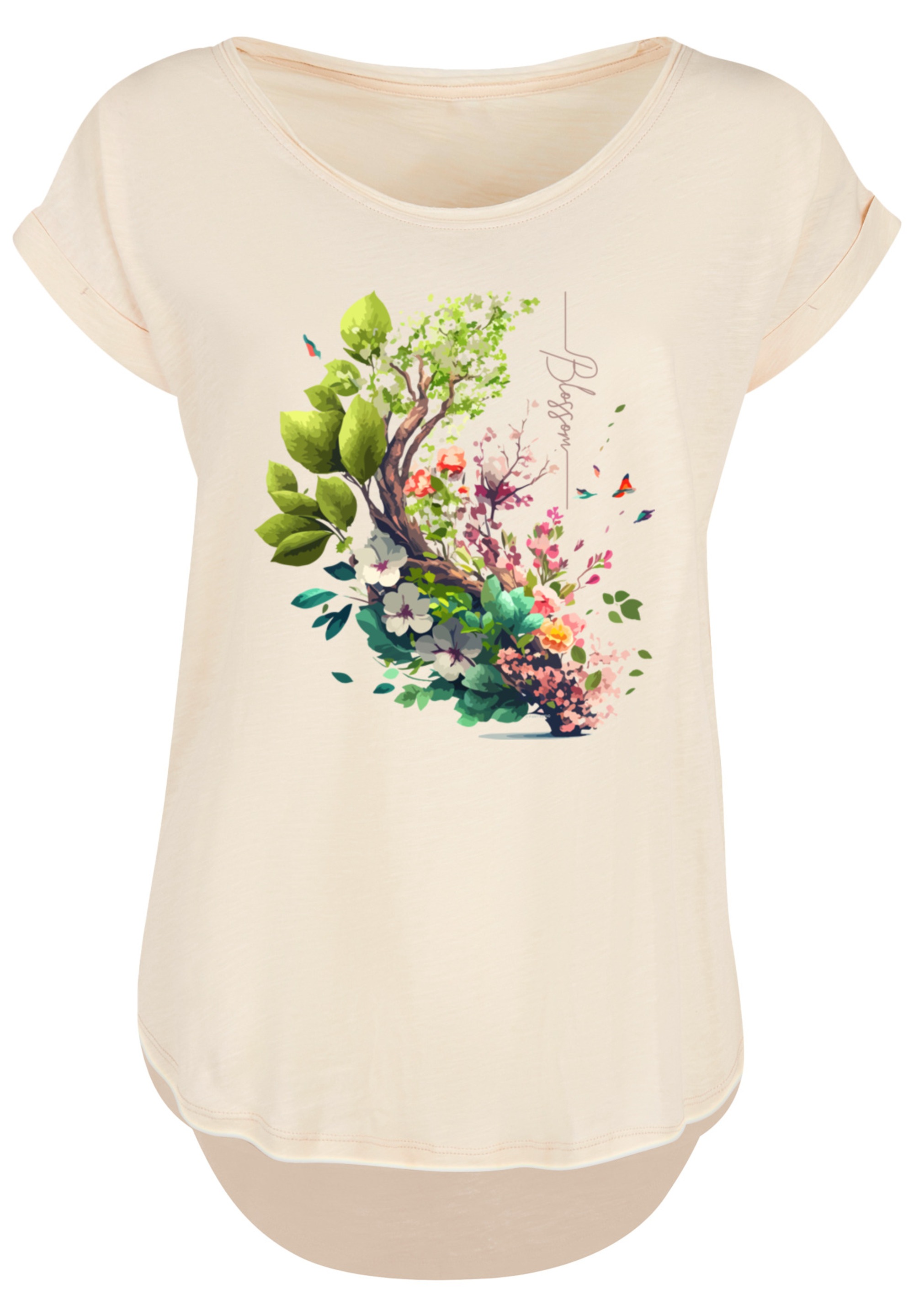 F4NT4STIC T-Shirt »Baum mit Blumen«, Print
