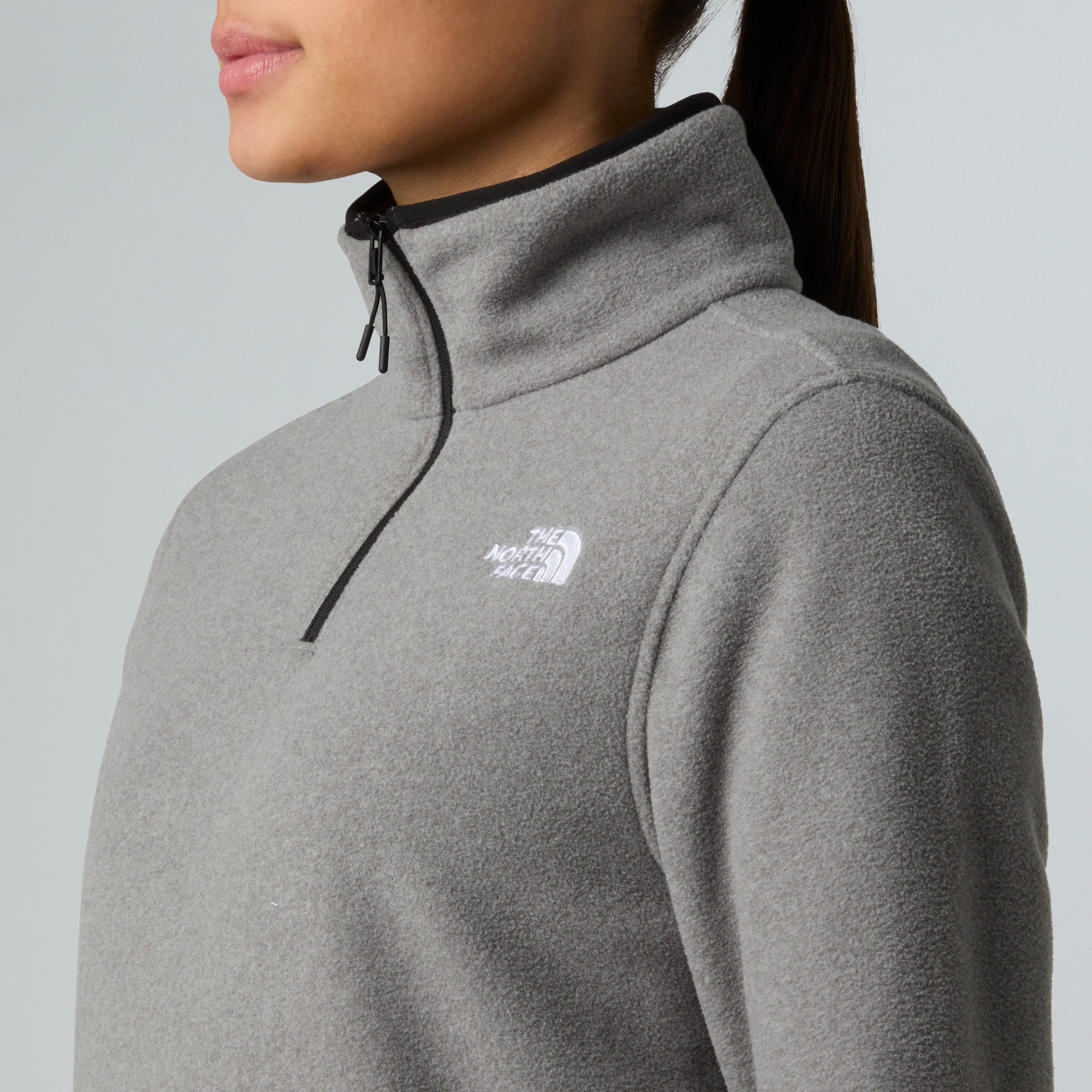 The North Face Strickfleece-Pullover »W GLACIER FLEECE 1/4 ZIP JACKET«, (1 tlg.)