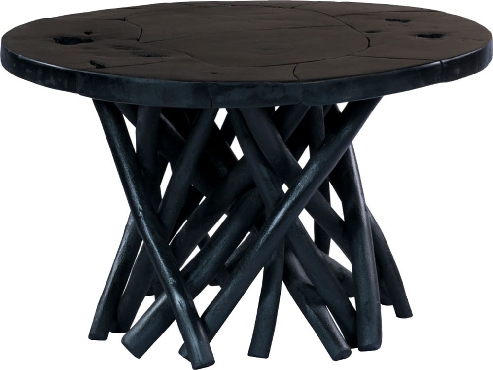 Kayoom Beistelltisch »Radix 625, hochwertiges Teakholz, Natur-Design«, (1 St.), Hochwertiges Teakholz, stabile Bauweise, detailreiche Handarbeit