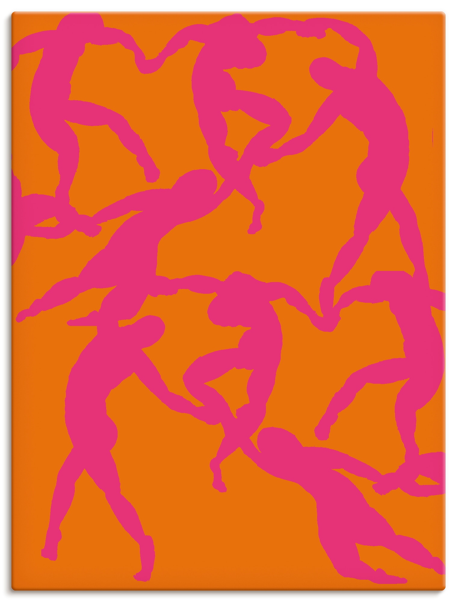 Wandbild ARTLAND "Matisse - Der Tanz in pink-orange", farbe bild(er): pink, B:60cm H:80cm, Bilder, als Alubild, Leinwandbild, Poster, Wandaufkleber in verschied. Größen