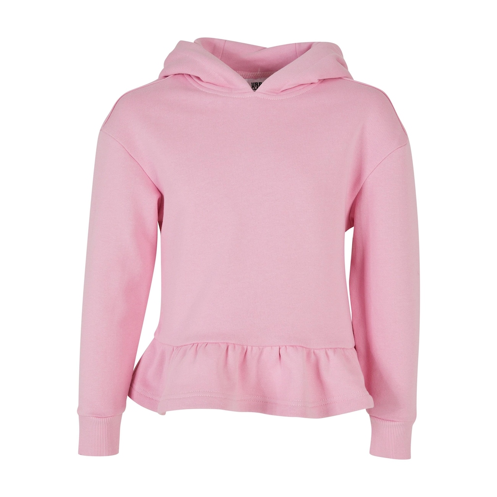 URBAN CLASSICS Kapuzensweatshirt »Urban Classics Damen Girls Organic Volants Hoody«, (1 tlg.)