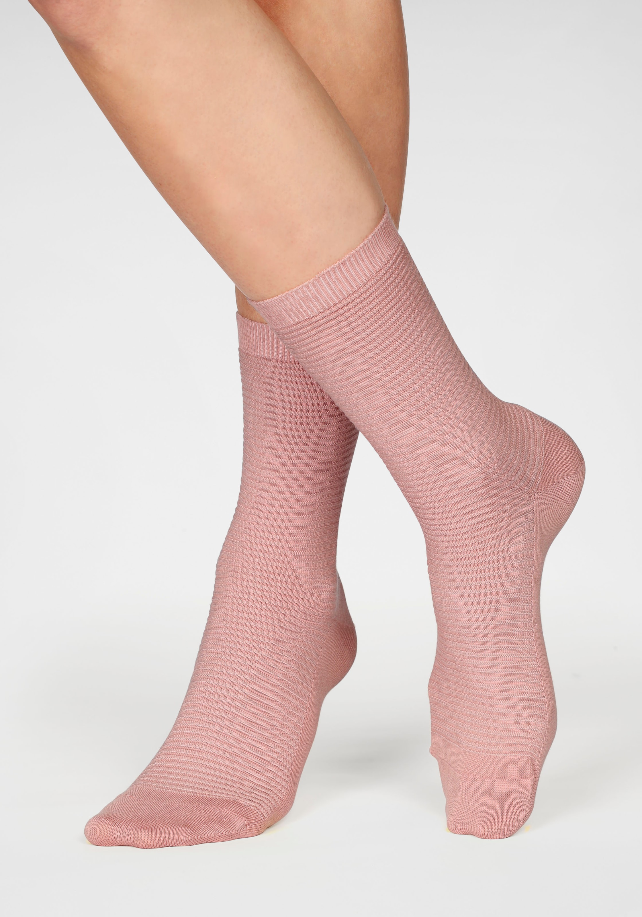 Paar) Rippstruktur Basicsocken Bench. (6 in