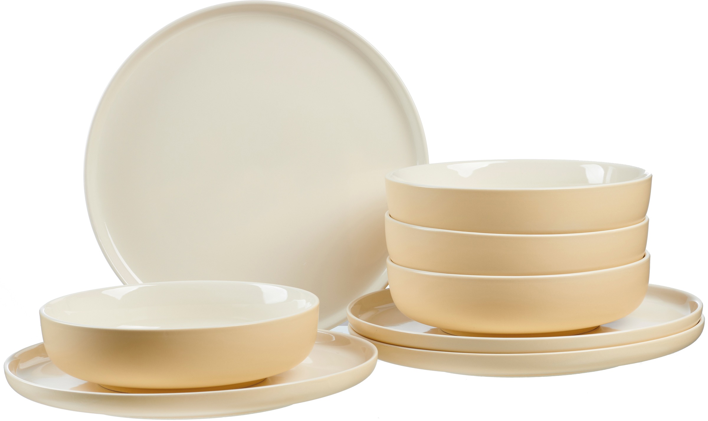 Steingut 8-teilig Ritzenhoff /& Breker Tafelservice Jasper Grau