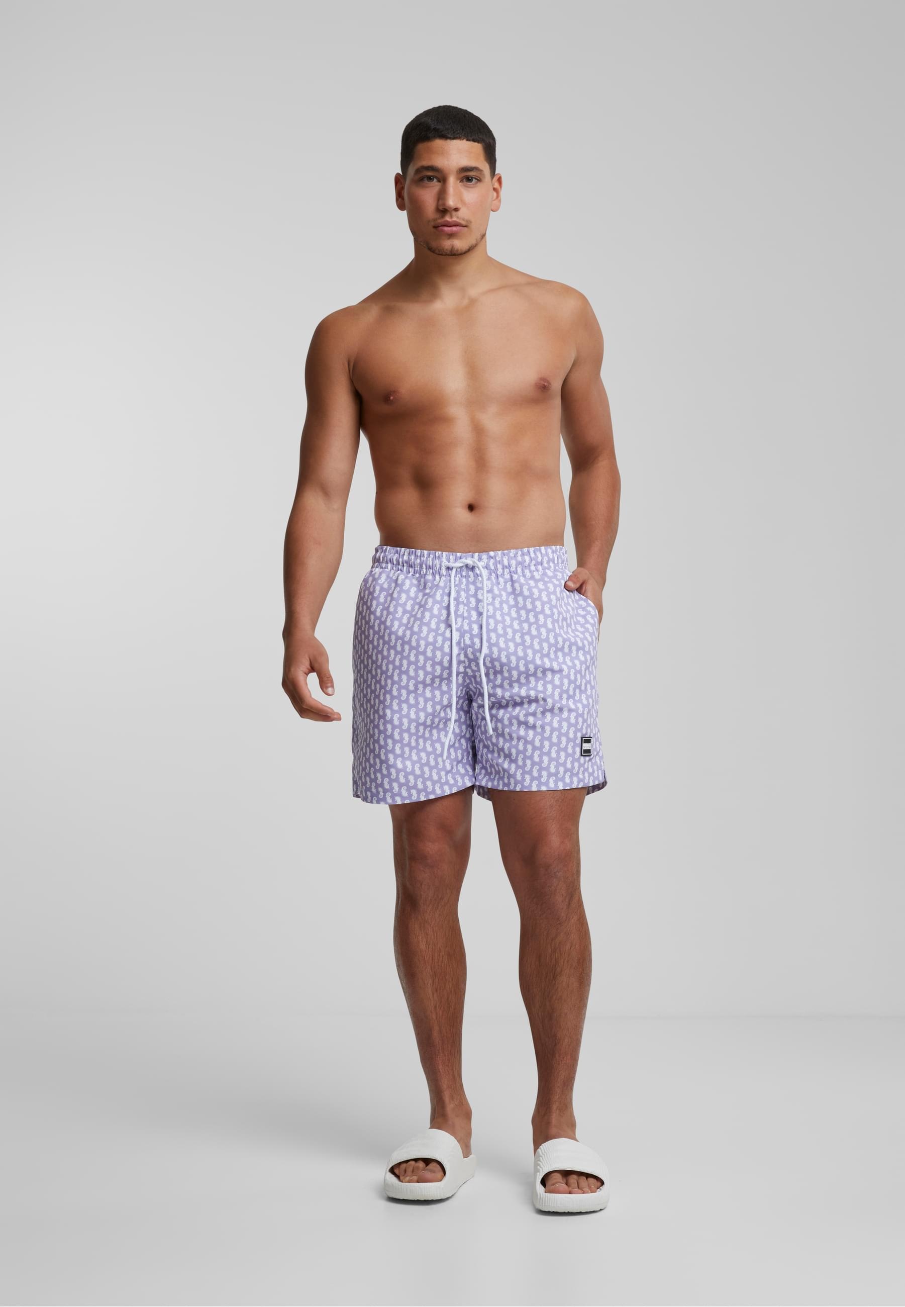 URBAN CLASSICS Badeshorts »Urban Classics Herren Pattern Swim Shorts«