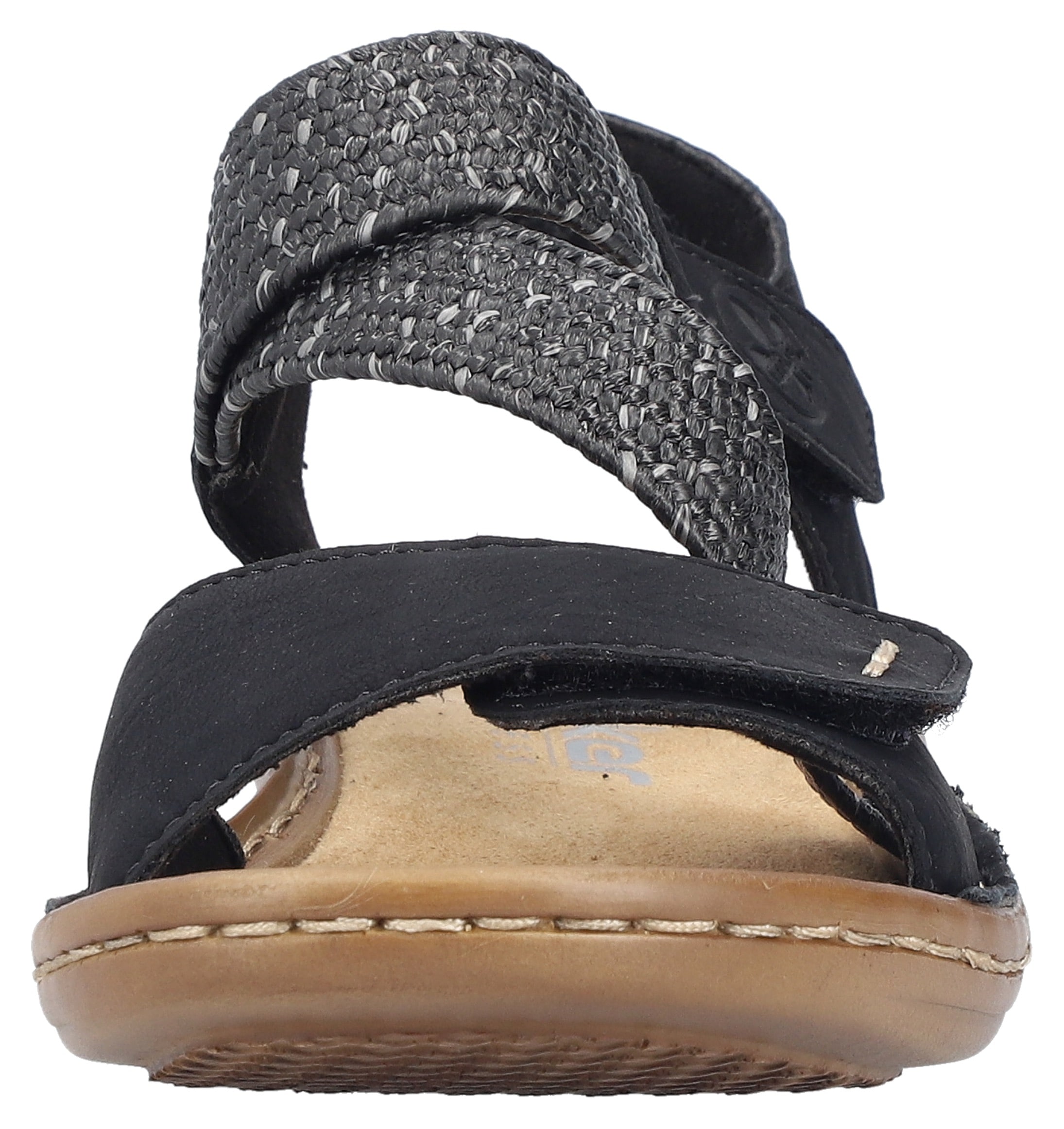 Rieker Sandale, Sommerschuh, Sandalette, Urlaubschuh mit Klettverschlüsse