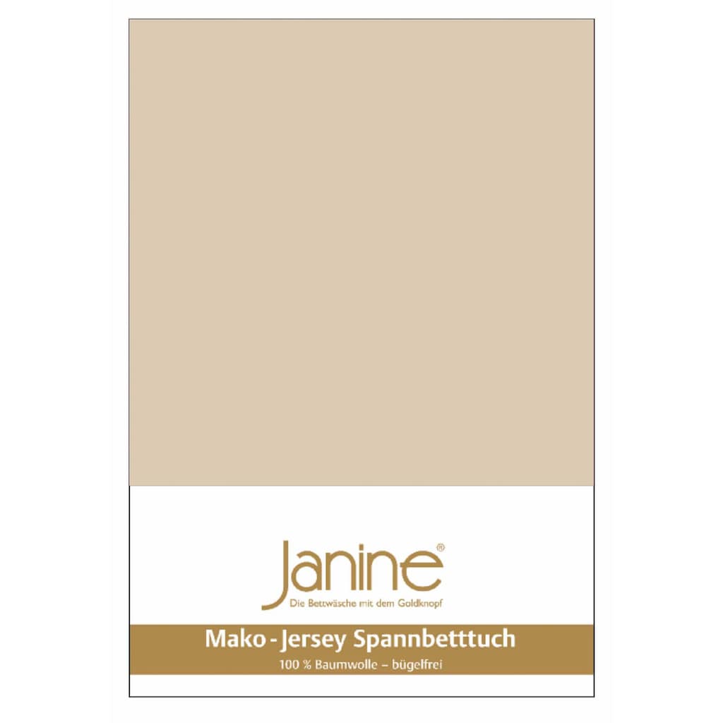 Janine Spannbettlaken »MAKO-FEINJERSEY 5007«, aus 100% Baumwolle, für Matratzen bis 26 cm Höhe