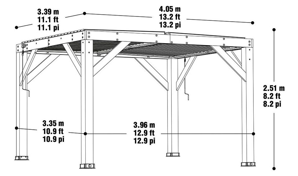 WESTMANN Pergola »Karl«, 100 % FSC®-zertifiziertes Zedernholz, Dach aus Aluminium