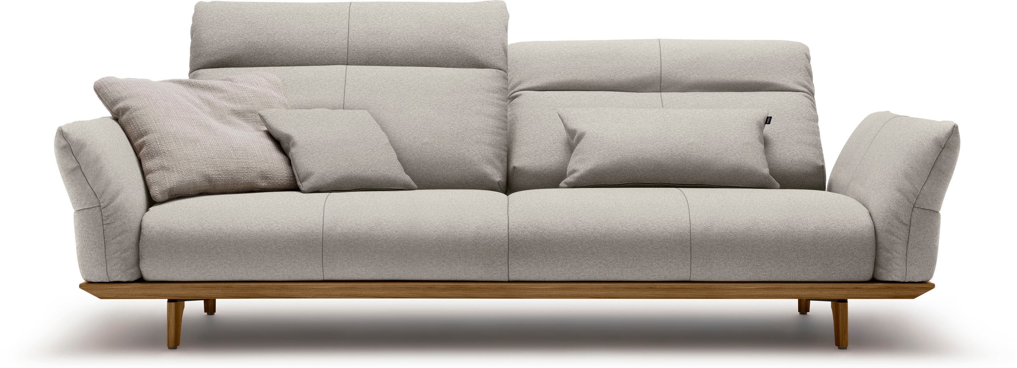 Creation BY ROLF BENZ 3,5-Sitzer "CR.460 Designsofa, erstklassiger Sitzkomfort, verstellb. Rückenlehne" Sockel und Füße in Nussbaum, Breite 228 cm