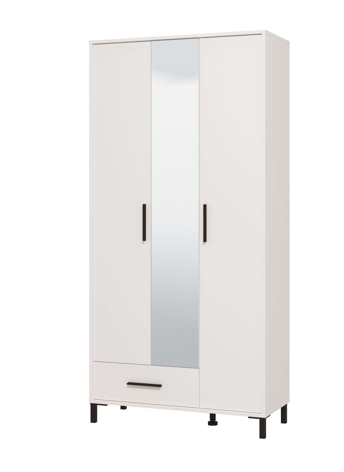 Home affaire Garderobenschrank »Orkney Kleiderschrank, Stauraumschrank, Flurschrank, Höhe 193 cm«, Spiegeltür, Breite 93 cm, ausziehbare Kleiderstange, Schublade
