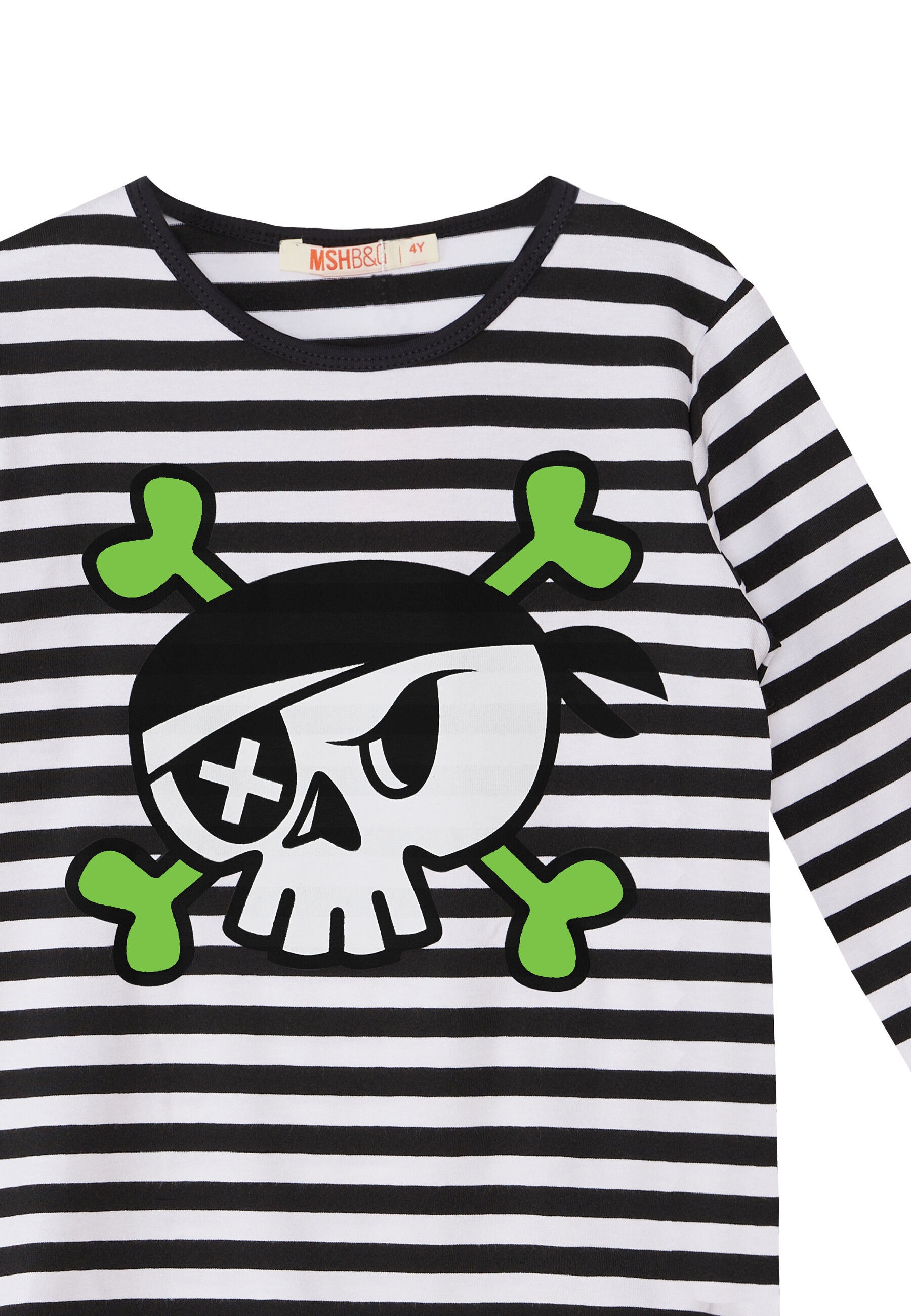 Denokids Hausanzug »Pirate Stripes«, (2 tlg.), mit Totenkopfaufdruck