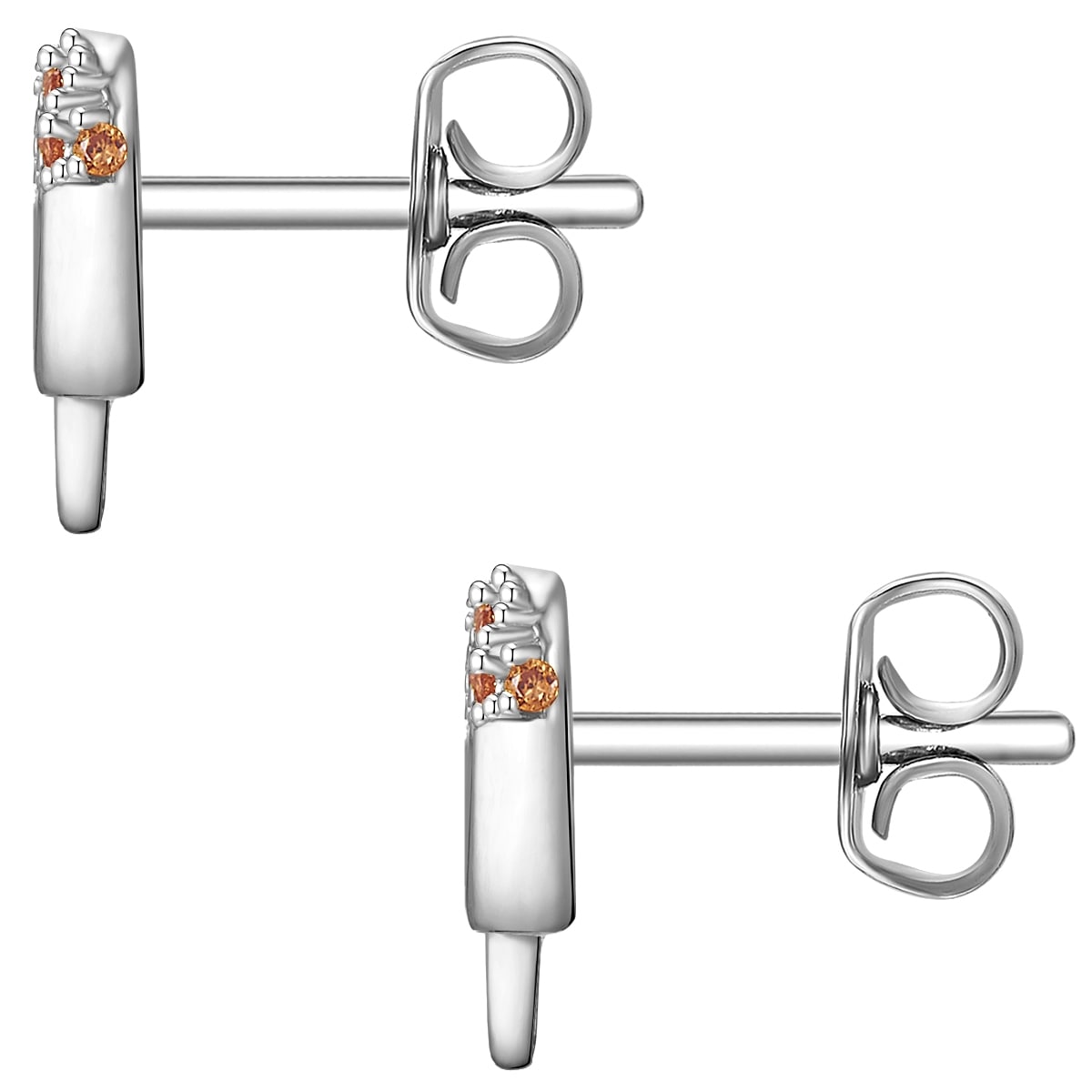 Glanzstücke München Paar Ohrstecker »Set: LLL22« Ohrstecker Sterling Silber Zirkonia braun