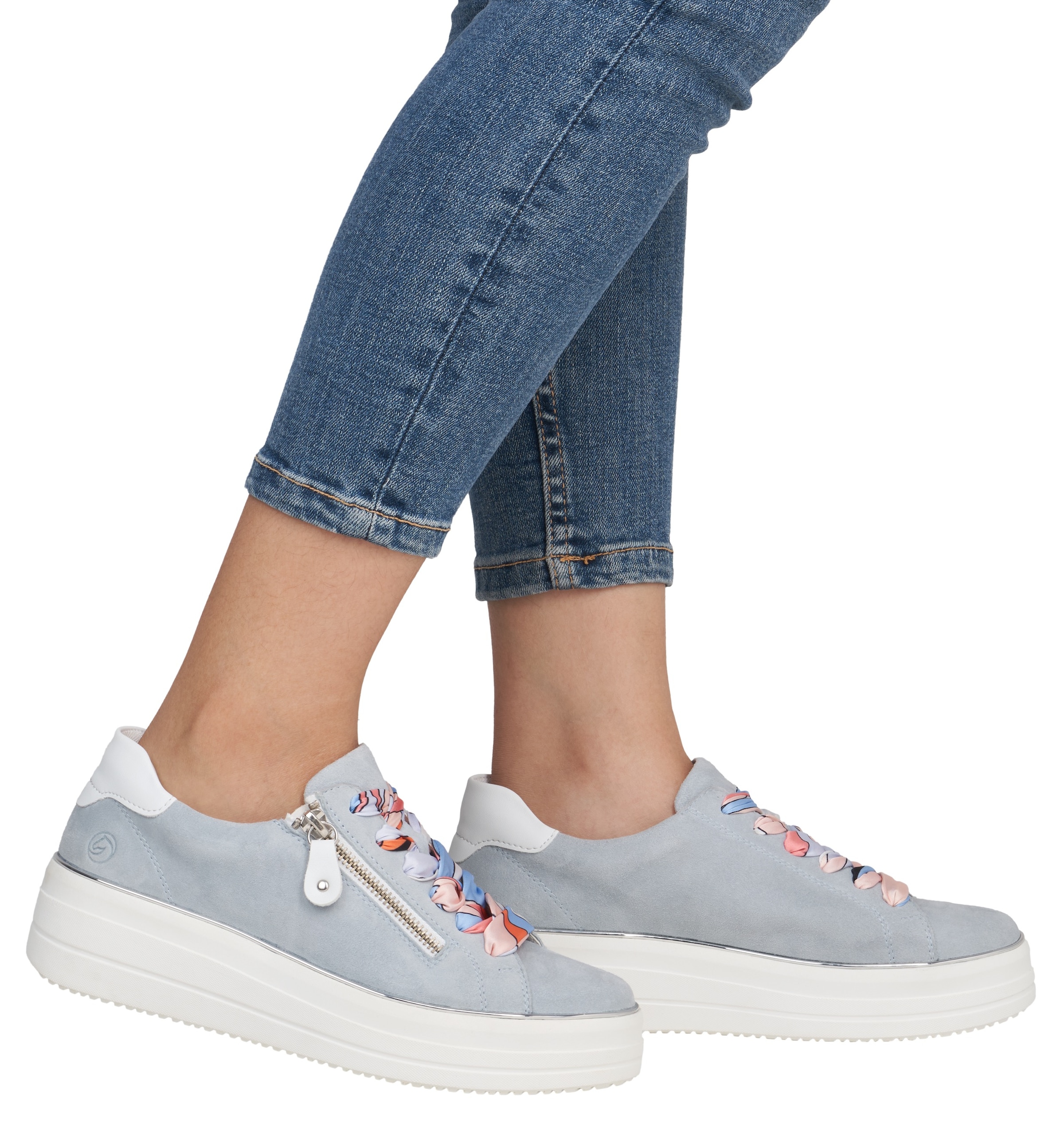 Remonte Plateausneaker, Freizeitschuh, Halbschuh, Schnürschuh mit seitlichem Reißverschluss