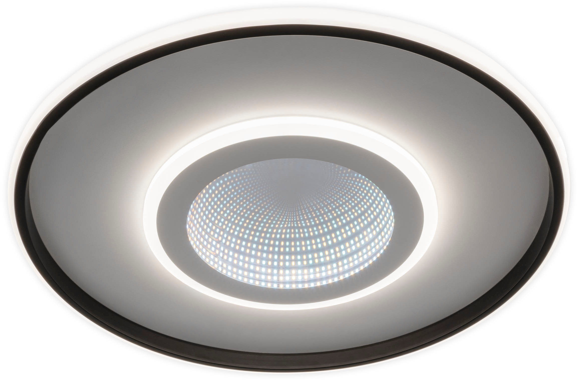 my home LED Deckenleuchte »Mona Deckenlampe mit Infinity 3D Effekt«, 1 flammig, Leuchtmittel LED-Board | LED fest integriert, D: 50cm, dimmbar, inkl. Memory, CCT, Fernbedienung, 40W, Tunnel Mirror