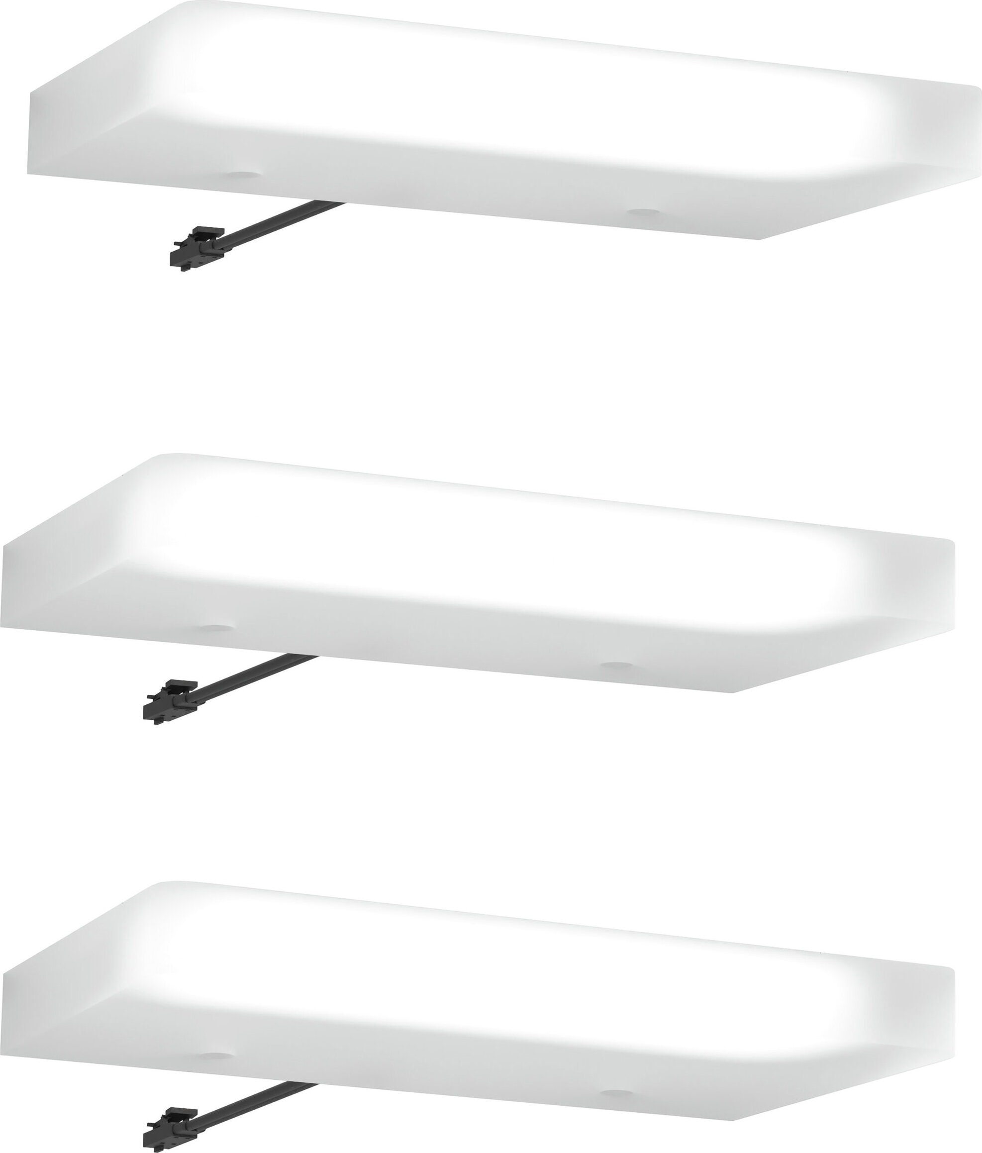 rauch Aufbauleuchte "Zubehör für Rauch-Schränke Schrankbeleuchtung Aufsatzleuchte LED" Neutralweiß LED-Acryl-Aufsatzleuchte B/H/T: 12/1/18 cm