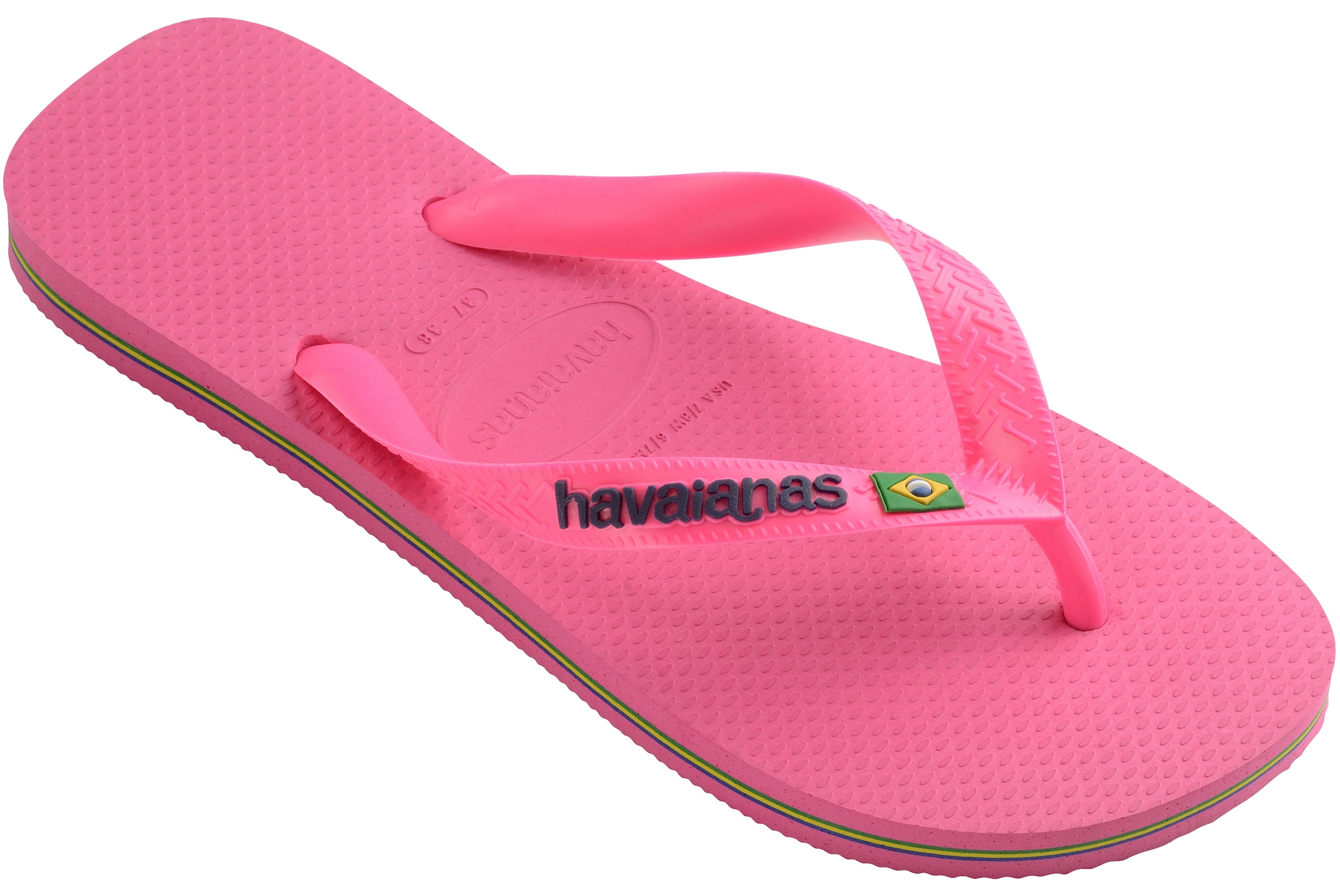 Havaianas Zehentrenner »BRASIL LOGO NEON«, Sommerschuh, Schlappen, Poolsildes mit Brasil Detail