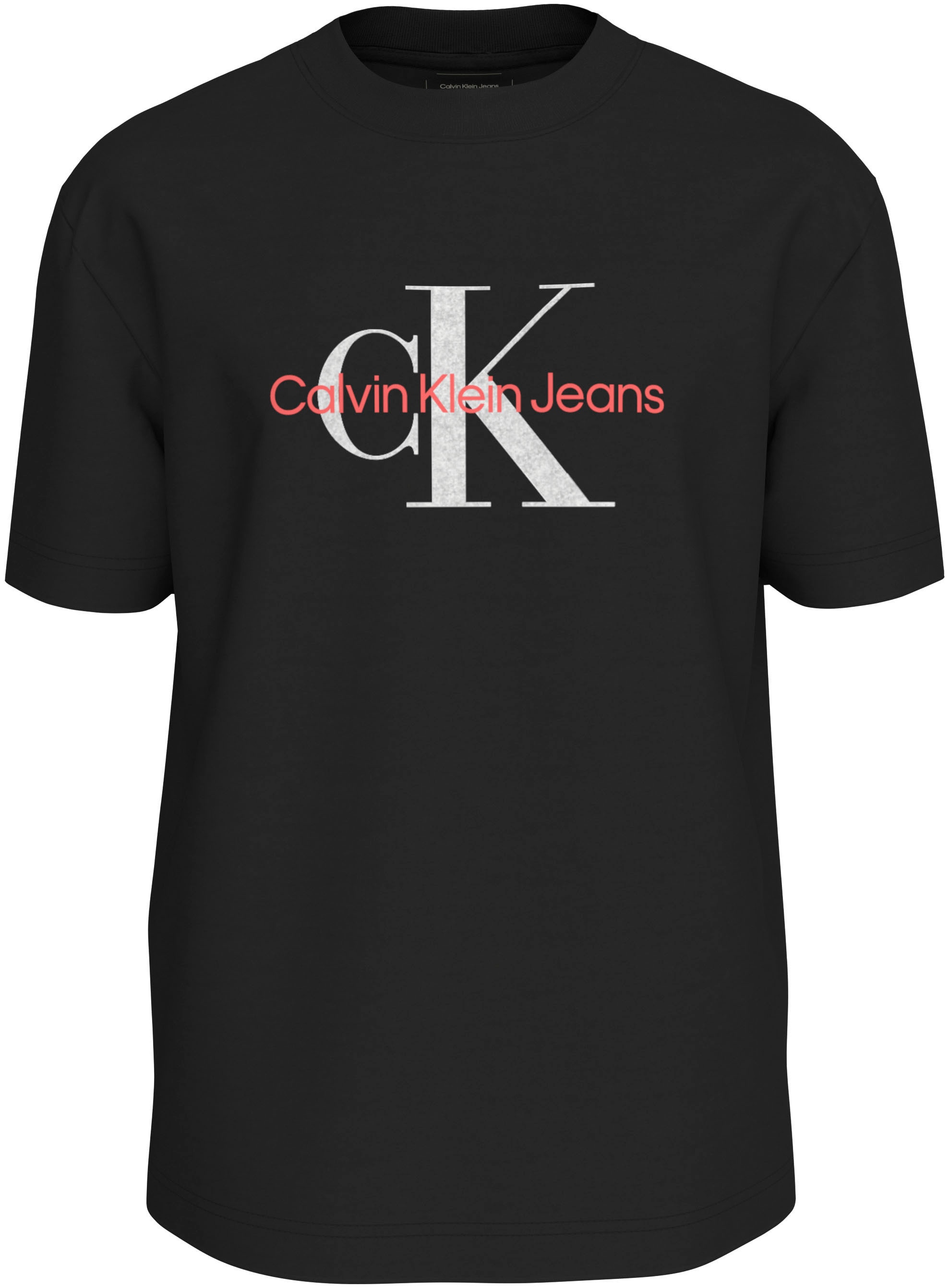 Calvin Klein Jeans Rundhalsshirt "TEXTURED MONOLOGO TEE", Logodruck günstig online kaufen