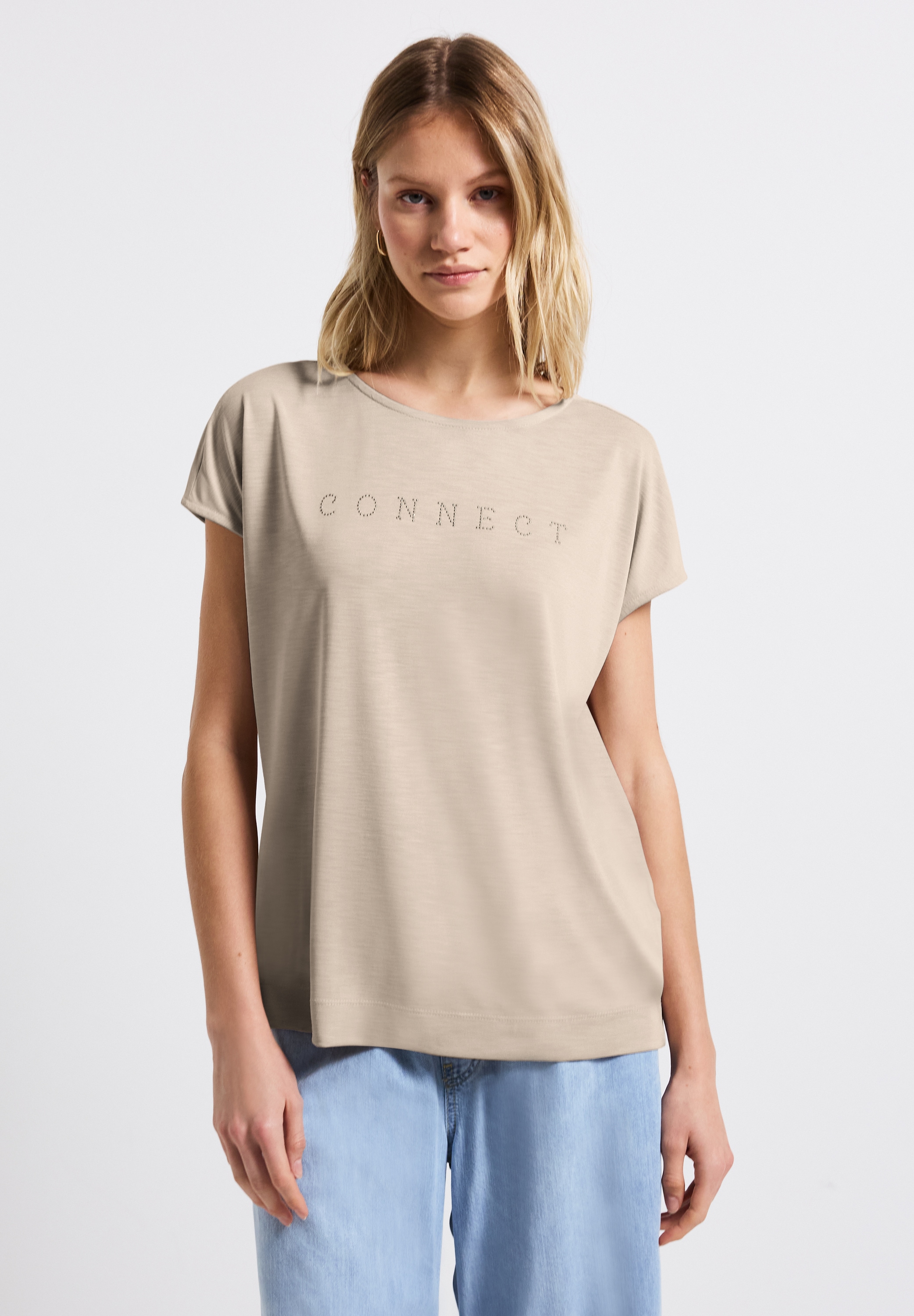 STREET ONE T-Shirt, mit Seitlichen Einschlitzen am Saum günstig online kaufen