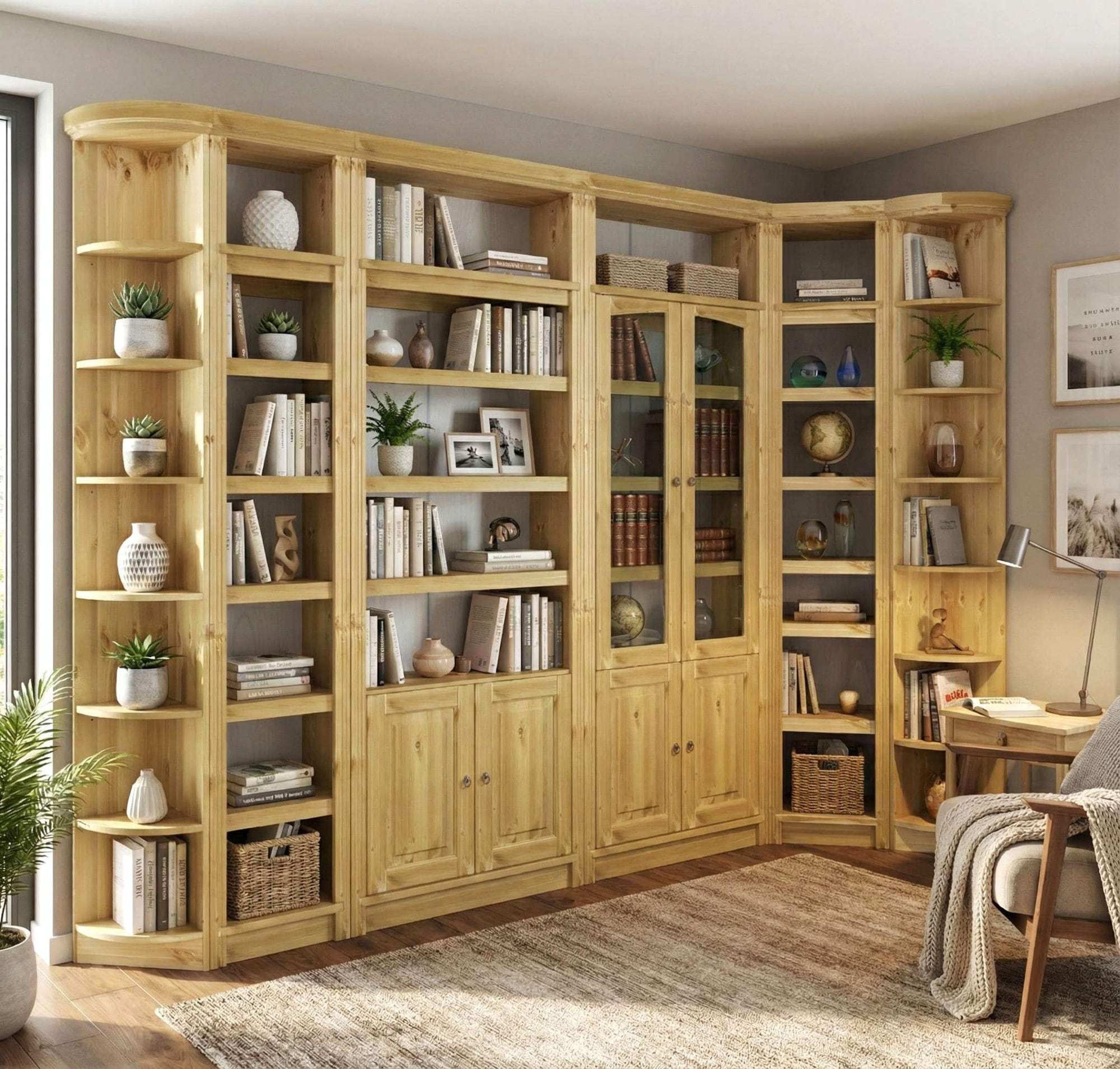 OTTO home Eckregal »Soeren« aus massiver Kiefer, mit viel Stauraum, FSC®-zertifiziert