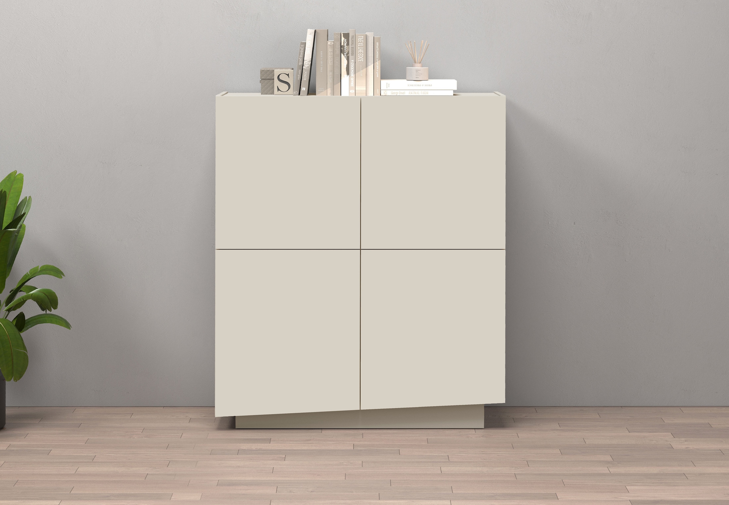 OTTO home Highboard "VELA, Highboard, Höhe 120 cm,Design mit schrägen Türen günstig online kaufen