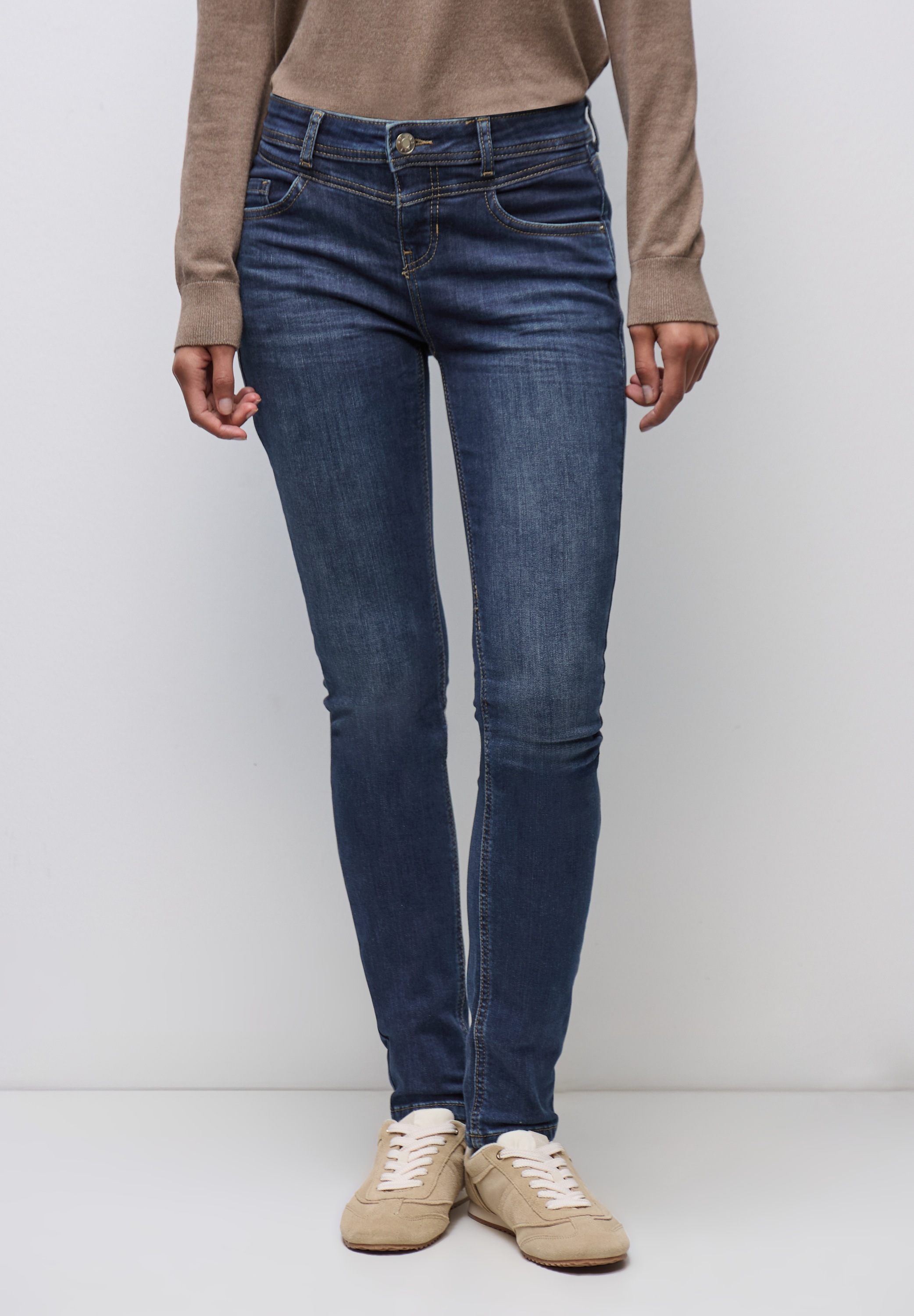 STREET ONE Slim-fit-Jeans Middle Waist günstig online kaufen