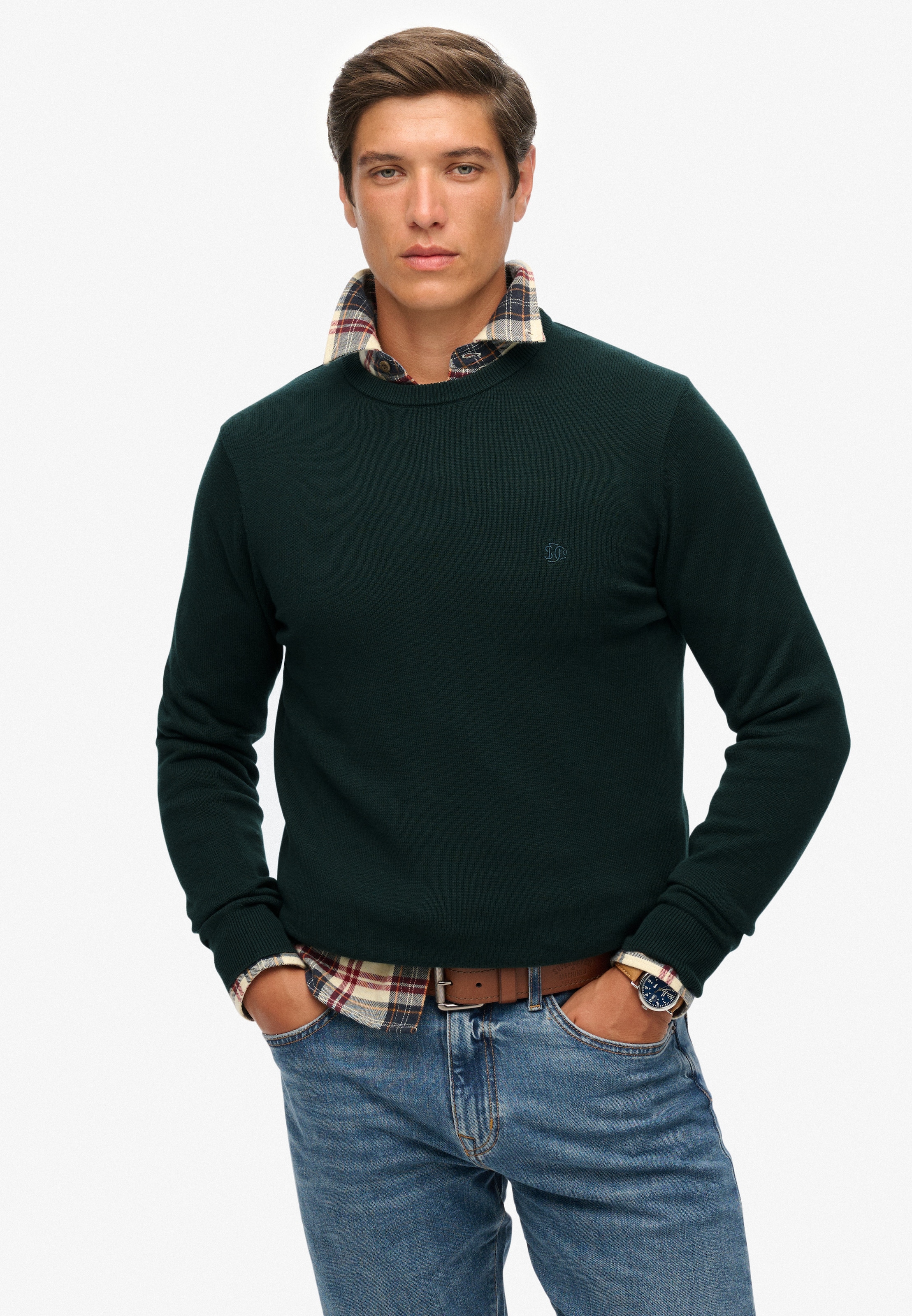 Superdry Strickpullover "ESSENTIALS COTTON JUMPER" günstig online kaufen