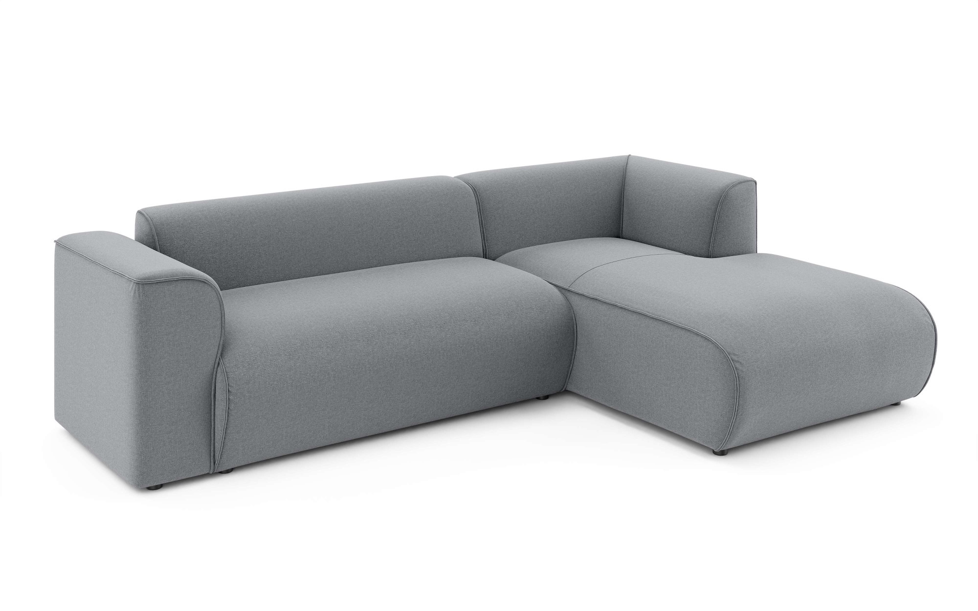 INOSIGN Ecksofa »MERID L-Form (257 cm), zeitlos & stilvolles Design,«, Aufwendig gepolstert, in Cord, Chenille und Struktur