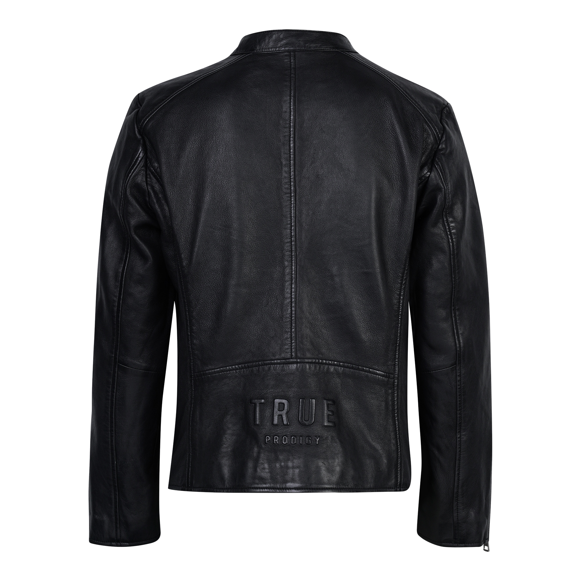 trueprodigy Lederjacke »Jonas Diverse Reißverschlüsse und Stehkragen mit Knopf« ohne Kapuze