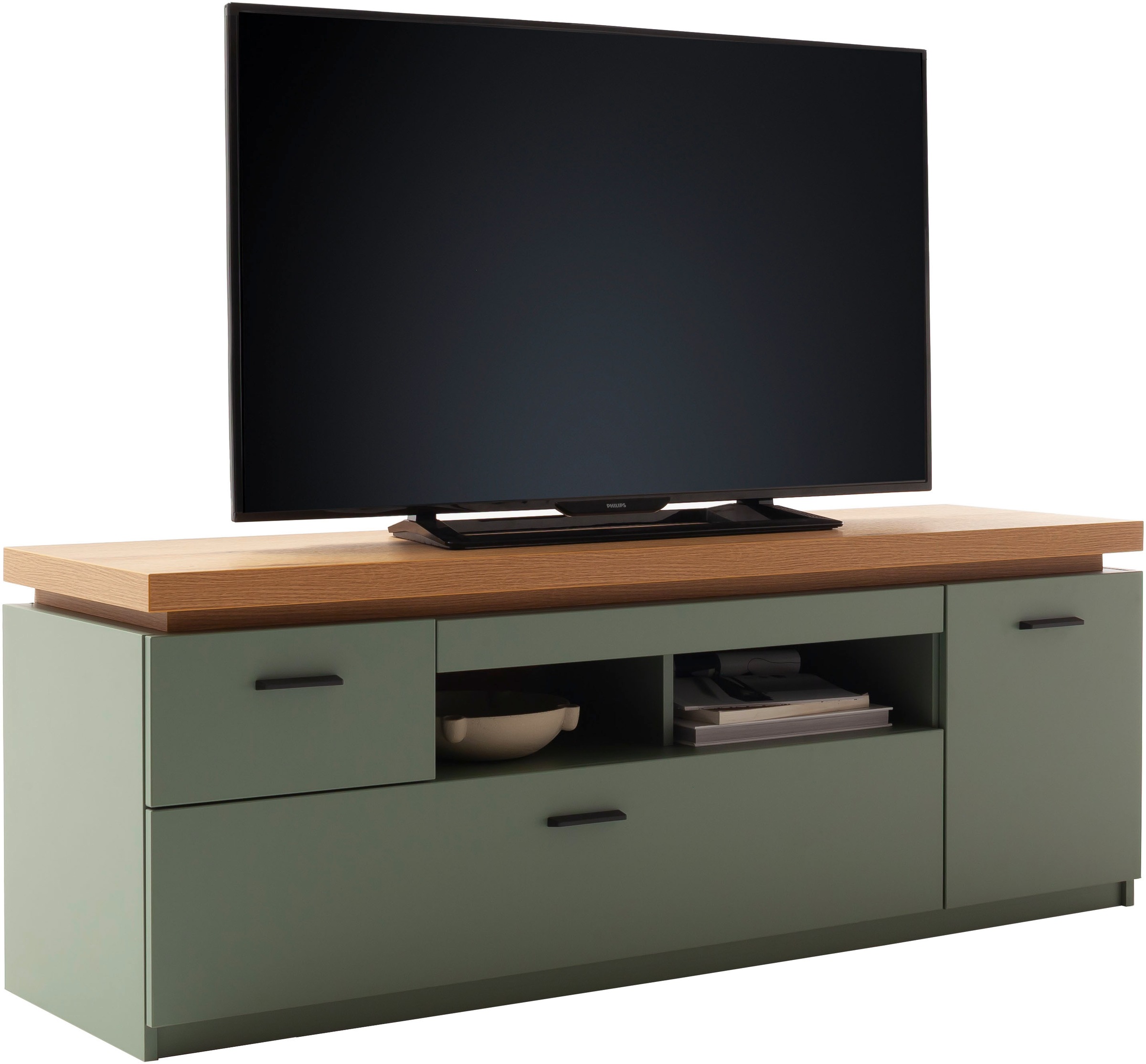 MCA furniture Lowboard »MONIZ TV-Element«, TV-Schrank, 2 Türen, 2 Schubkästen, 2 offene Fächer, 156 cm breit