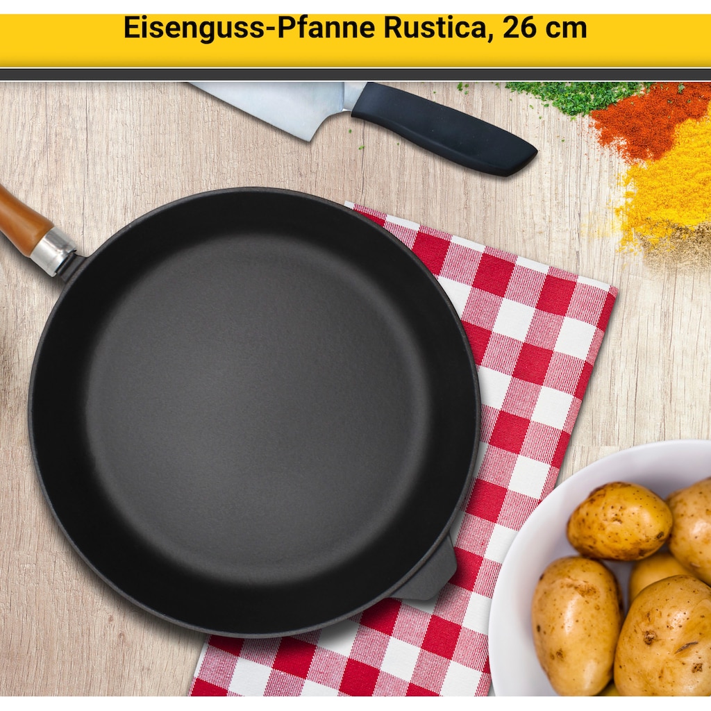 Krüger Bratpfanne »Einsenguss Pfanne RUSTICA«, Gusseisen, (1 tlg.)