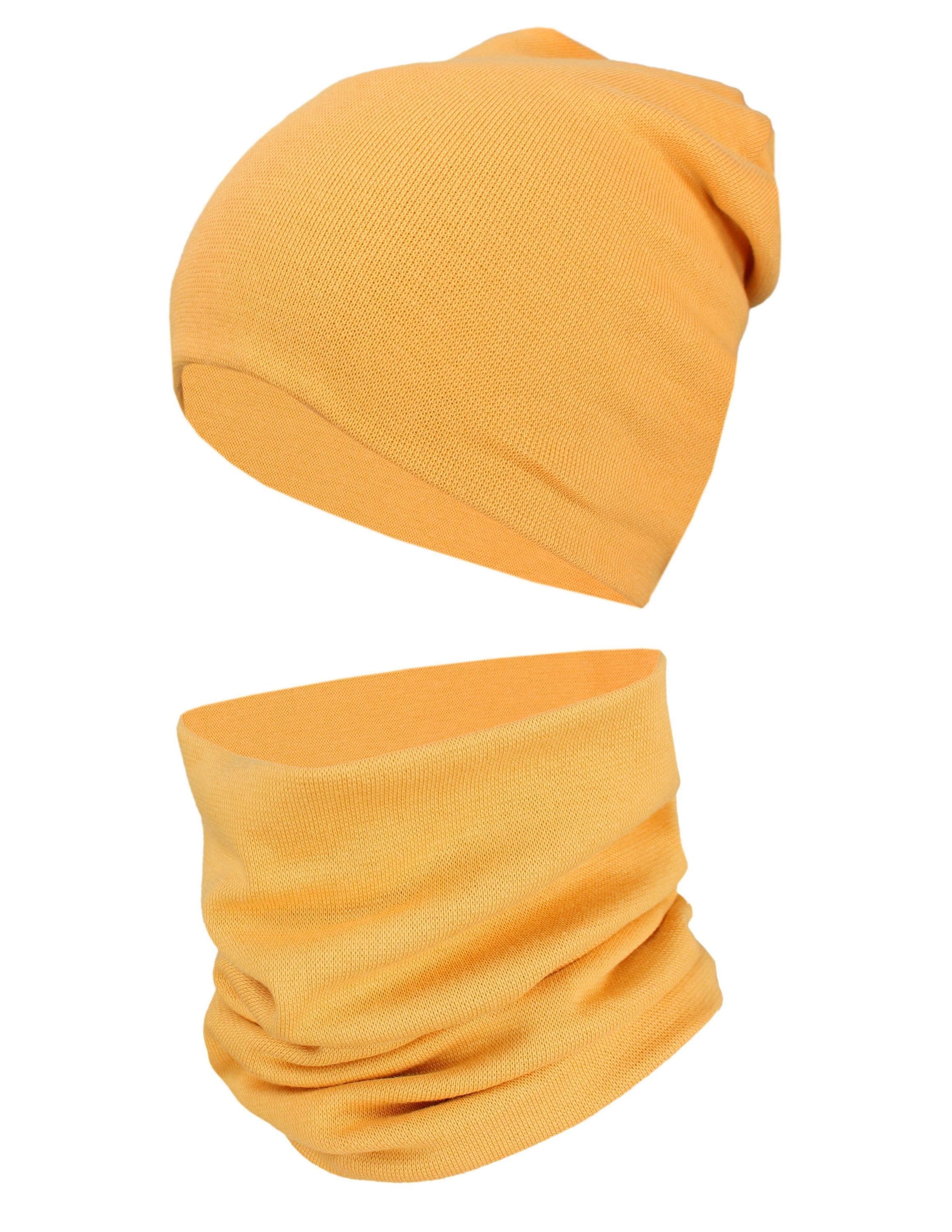 TupTam Beanie "Mütze Unisex Kinder Beanie Mütze Schlauchschal Set"