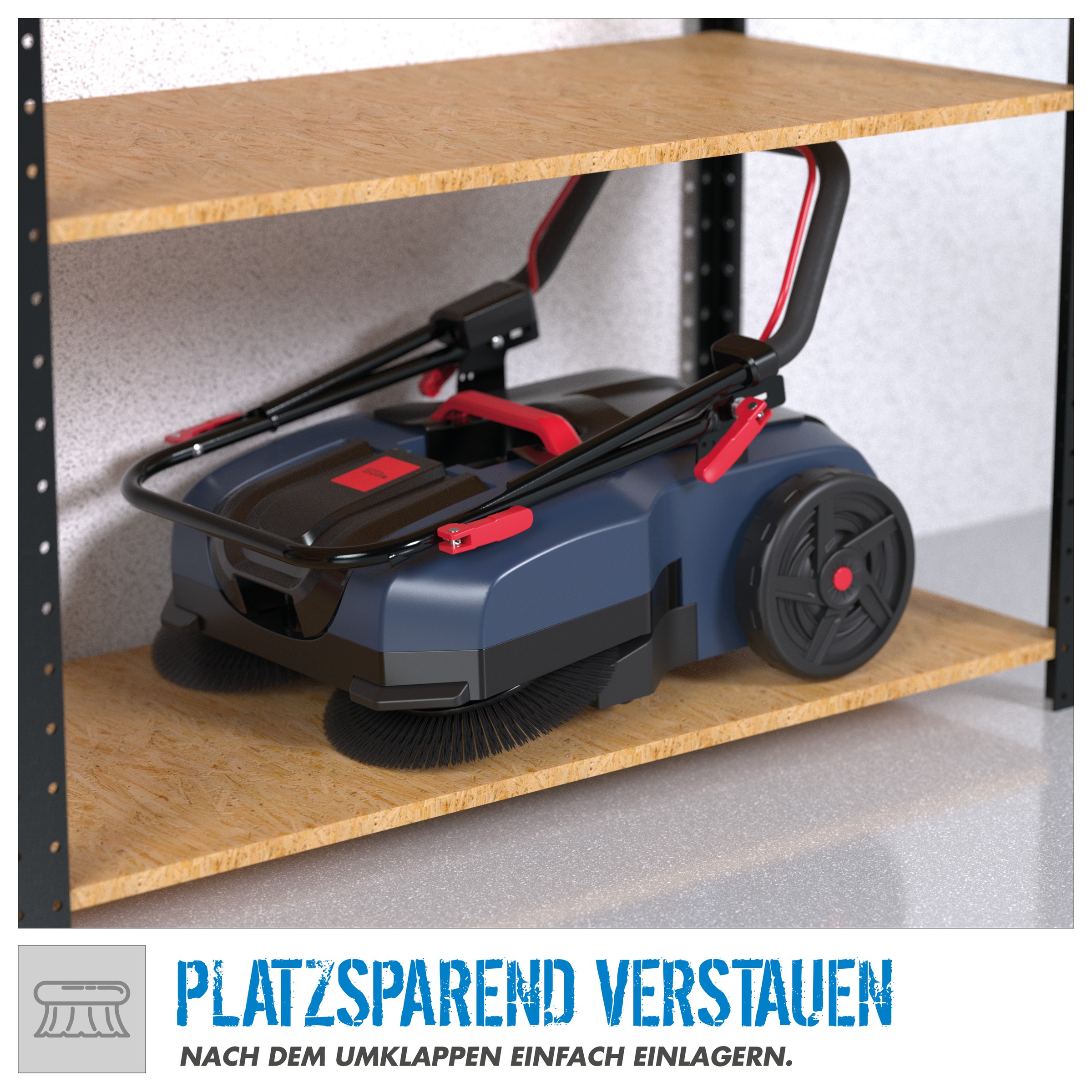 Güde Handkehrmaschine »»GKM 18-401-30««, Akkubetriebene Kehrbesen, Kehrbreite: 610mm, Inkl. Akku