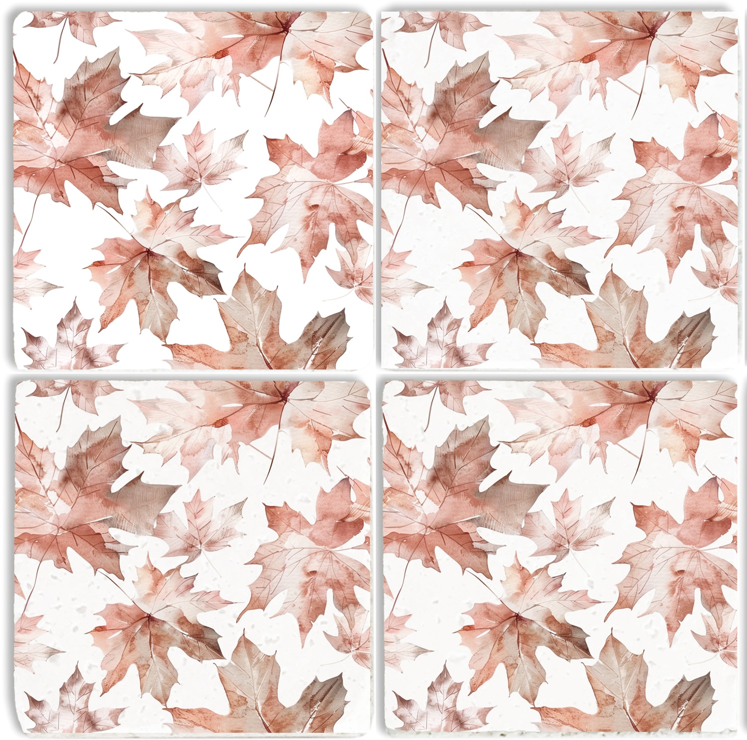 queence Getränkeuntersetzer "Herbst Blätter Motiv Steine Fliesen" Blätter S günstig online kaufen