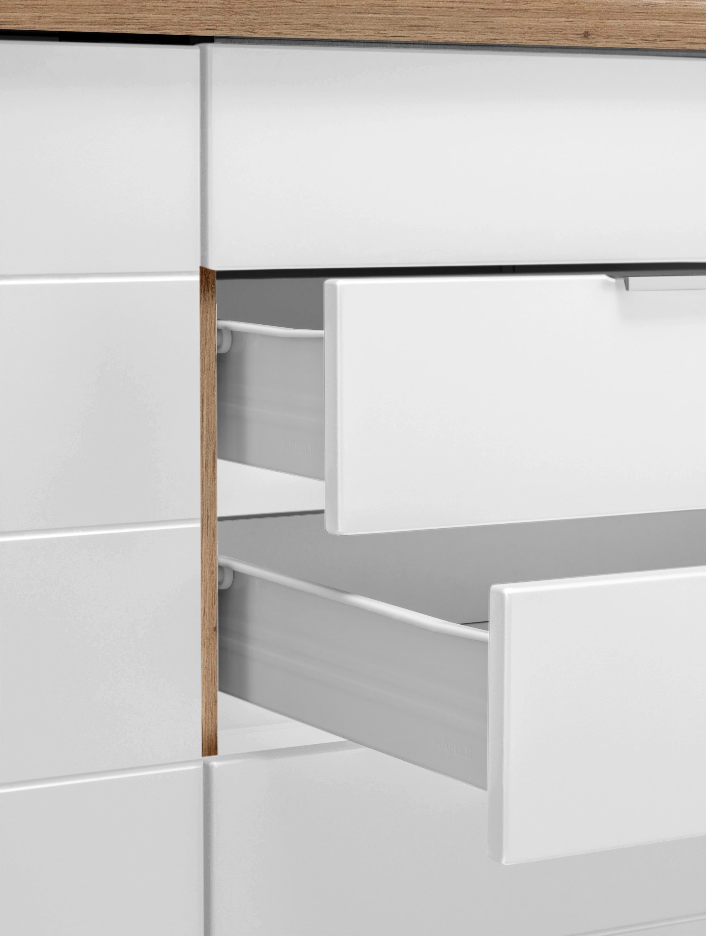 KOCHSTATION Küchenzeile »KS-Luhe«, 360 cm breit, wahlweise mit oder ohne E-Geräten, gefräste MDF-Fronten