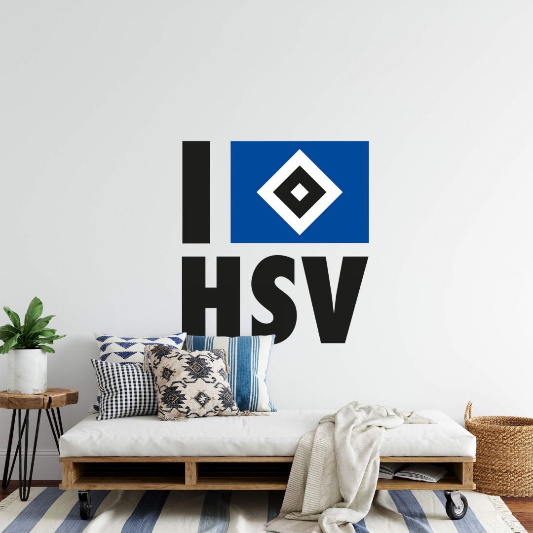 BAUR Wandtattoo bestellen HSV Hamburger«, | love »I Wall-Art St.) (1