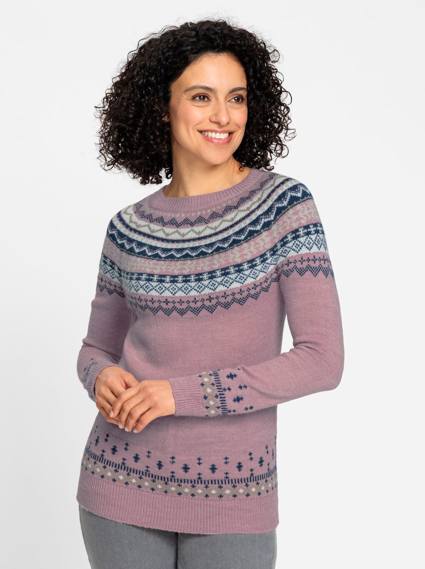 Jacquardpullover "Jacquard-Pullover" günstig online kaufen