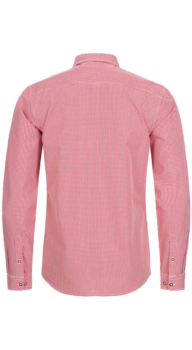 NÜBLER Rudi Trachtenhemd Long Sleeve Red Size L 2