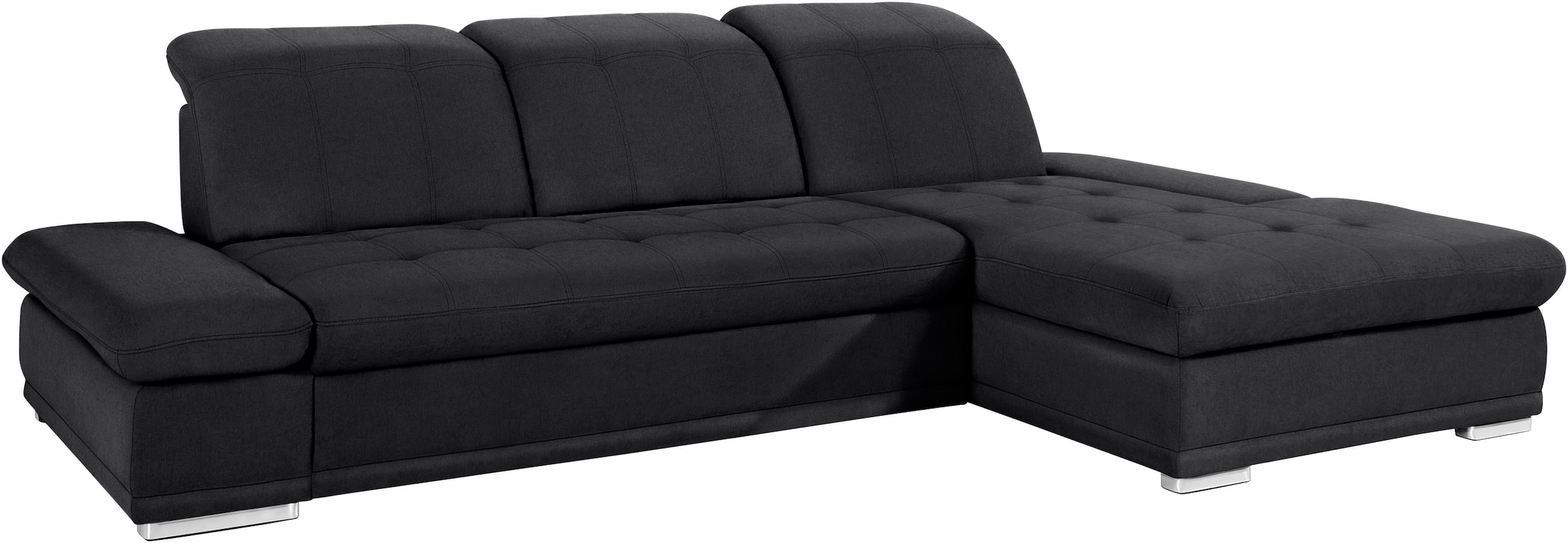 COTTA Ecksofa »Holiday L-Form mit Sitztiefen-, Armteil- und Kopfteilverstellung«, wahlweise mit Bettfunktion & Bettkasten