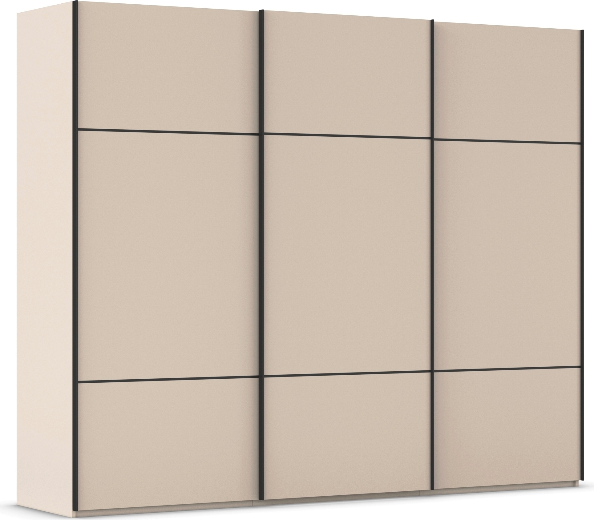 rauch 1100000002199 "Kleiderschrank Schrank Garderobe Schlafzimmerschrank SCALE-TRIO" edle dreigeteilte Front, 2 Zierleisten in Griff-Farbe MADE IN GERMANY
