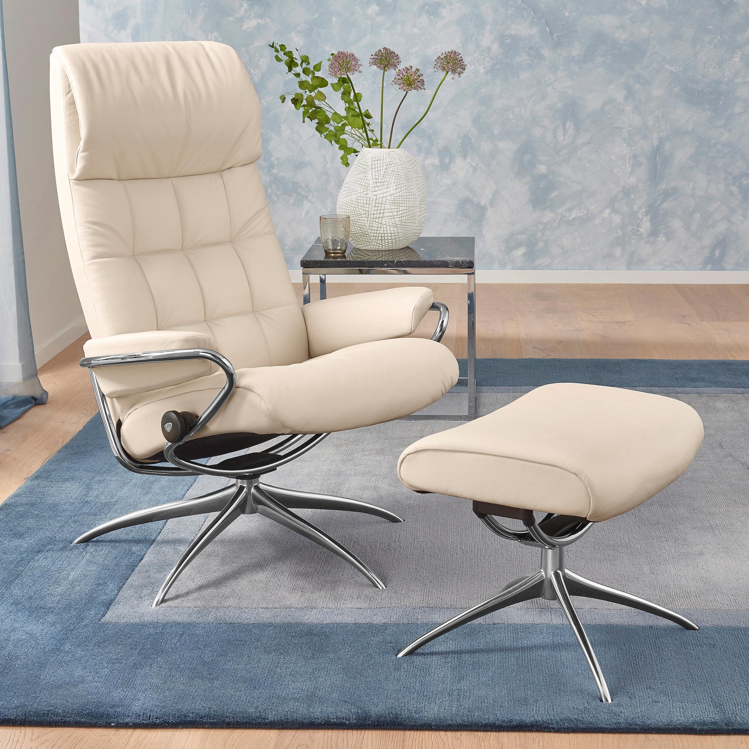 Stressless Relaxsessel "London", (Set, Relaxsessel mit Hocker), mit Hocker, günstig online kaufen