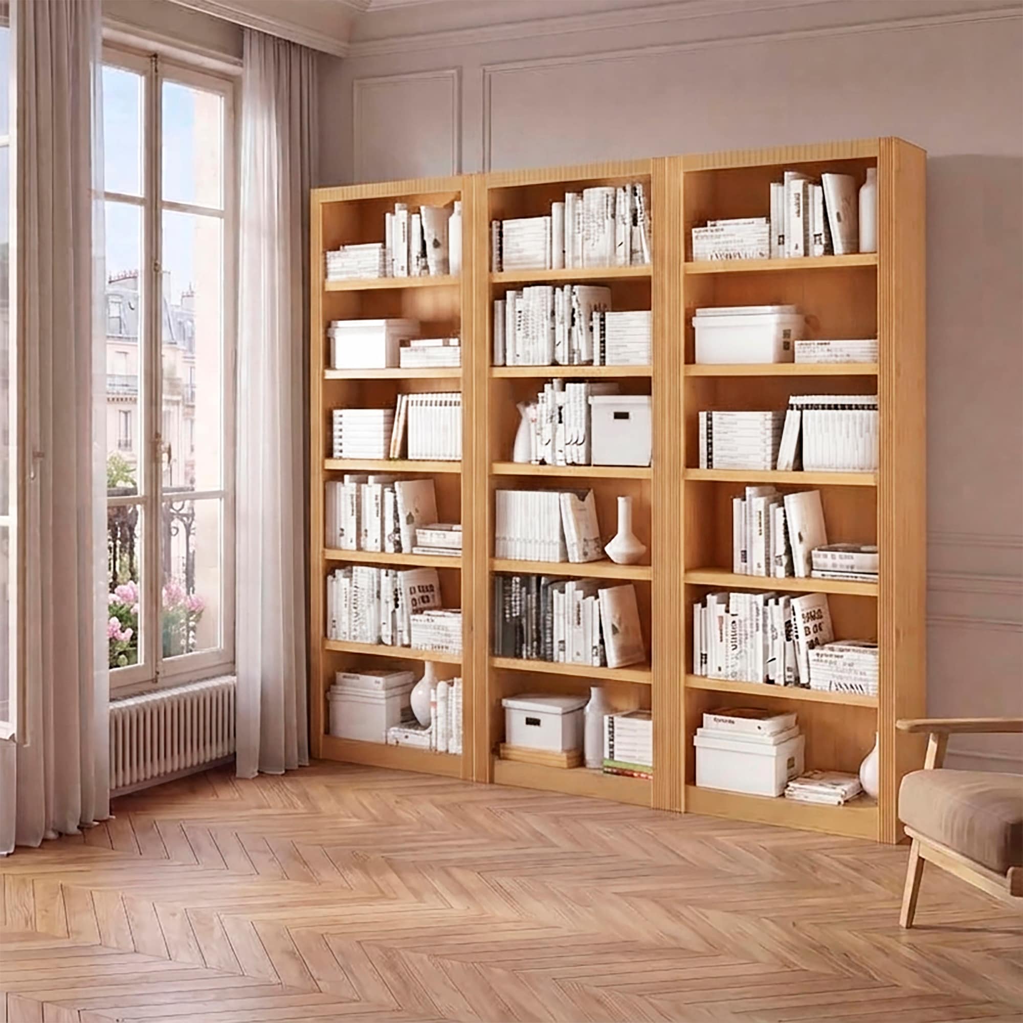 OTTO home Bücherwand »Bergen« aus schönem massivem Kiefernholz, 3 tlg.