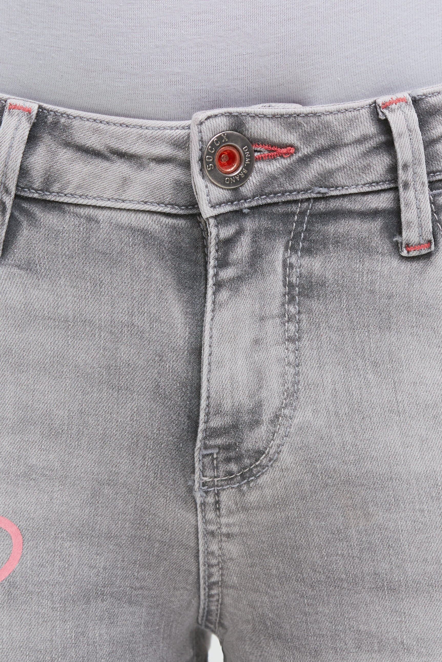 SOCCX Regular-fit-Jeans mit Turn-Up Saum