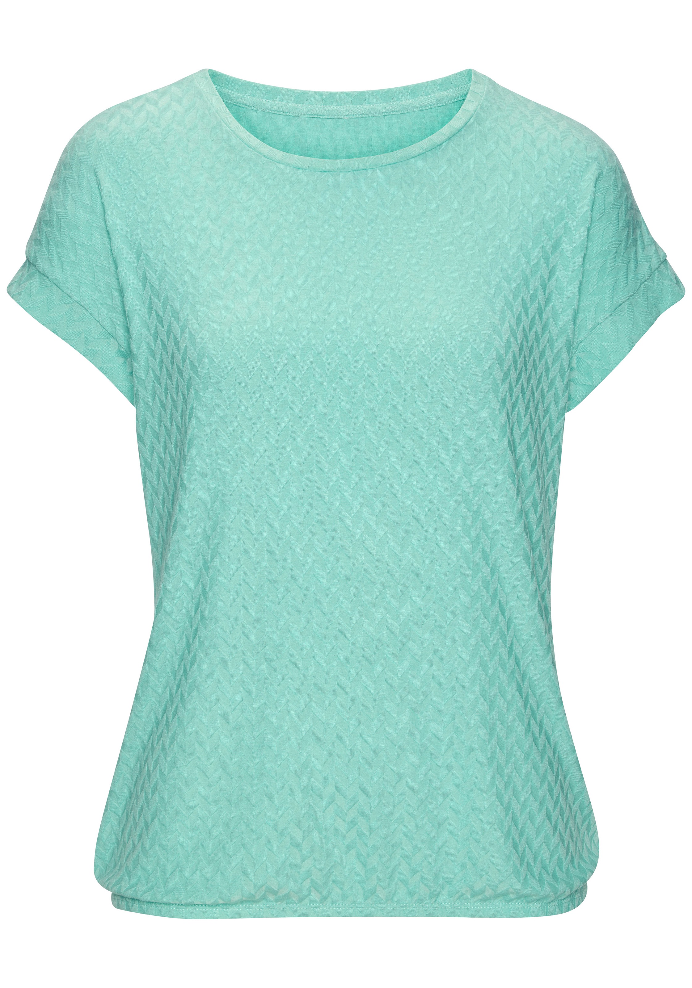 Vivance Kurzarmshirt "mit modischem Jacquard-Muster" aus hochwertiger Quali günstig online kaufen