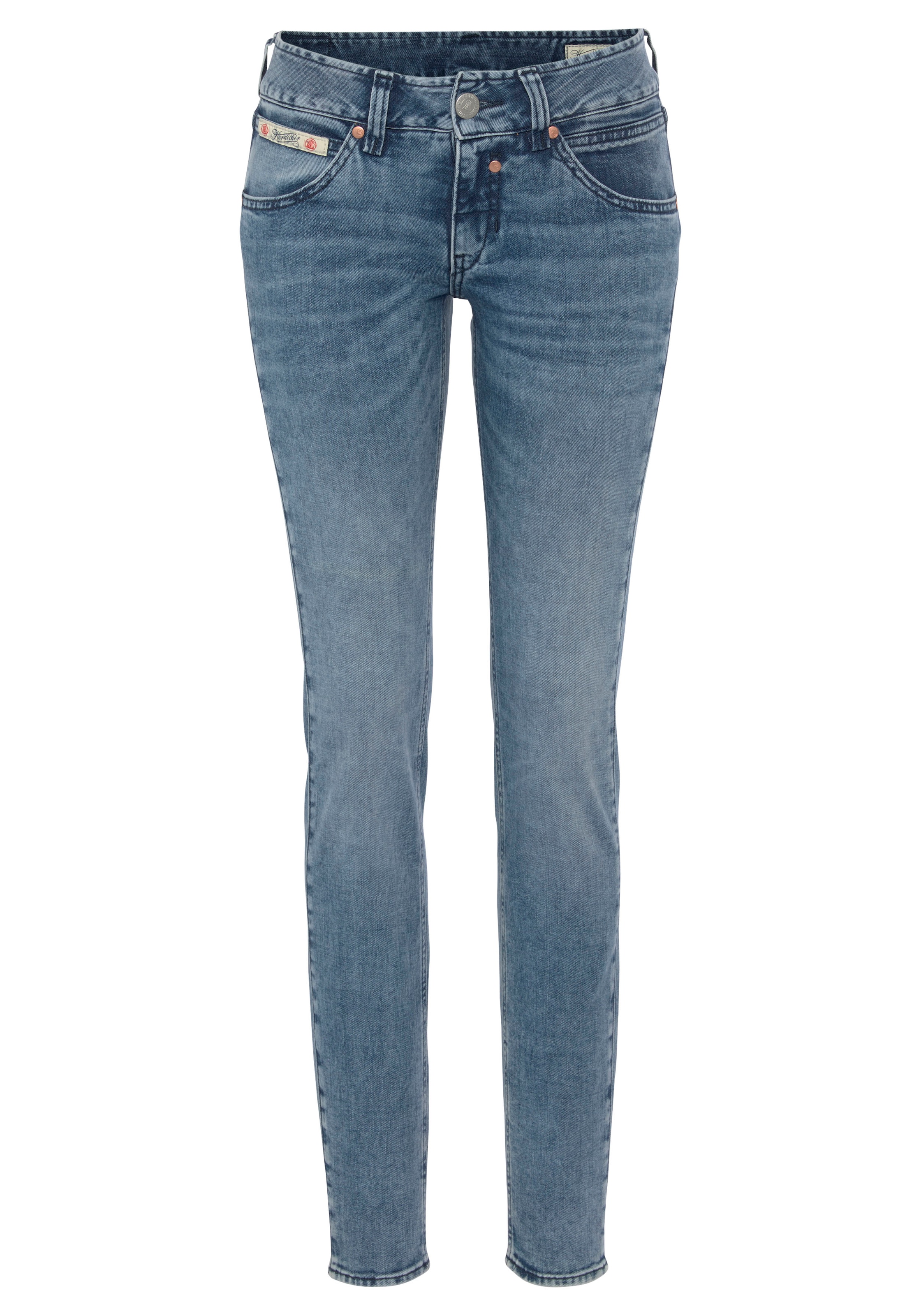 Herrlicher Slim-fit-Jeans »TOUCH«, mit für verzierten | bestellen BAUR Gesäßtaschen