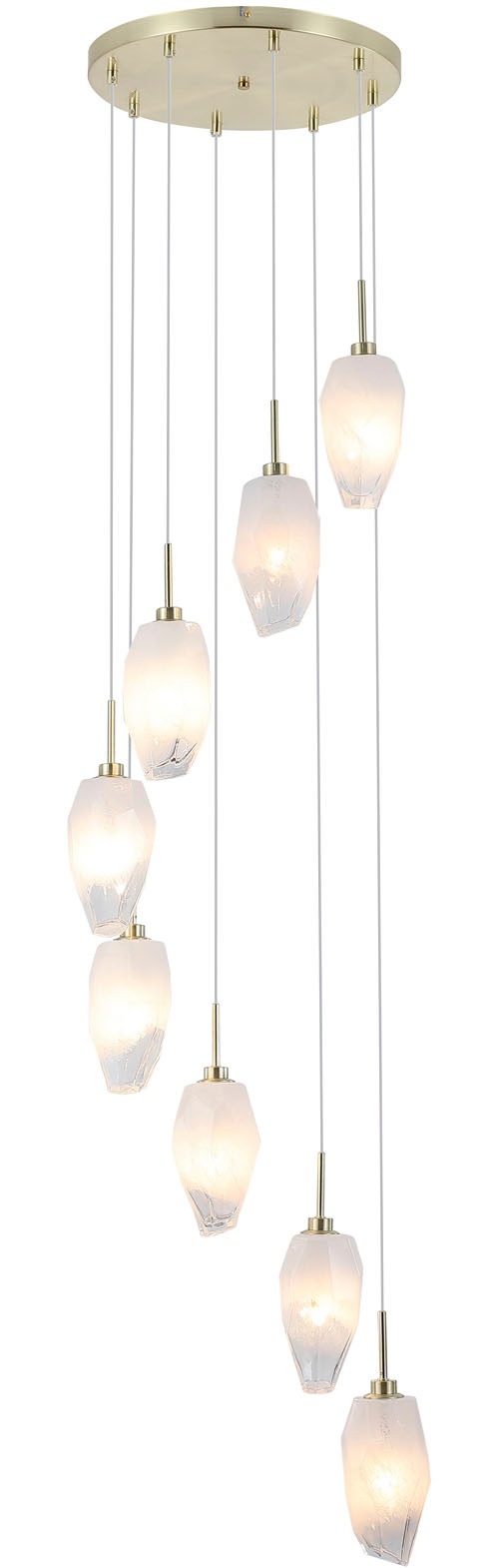 Searchlight Hängeleuchte »Hängeleuchte Rocky, 8-flammig« G9 1 Stk. Marmor-Optik