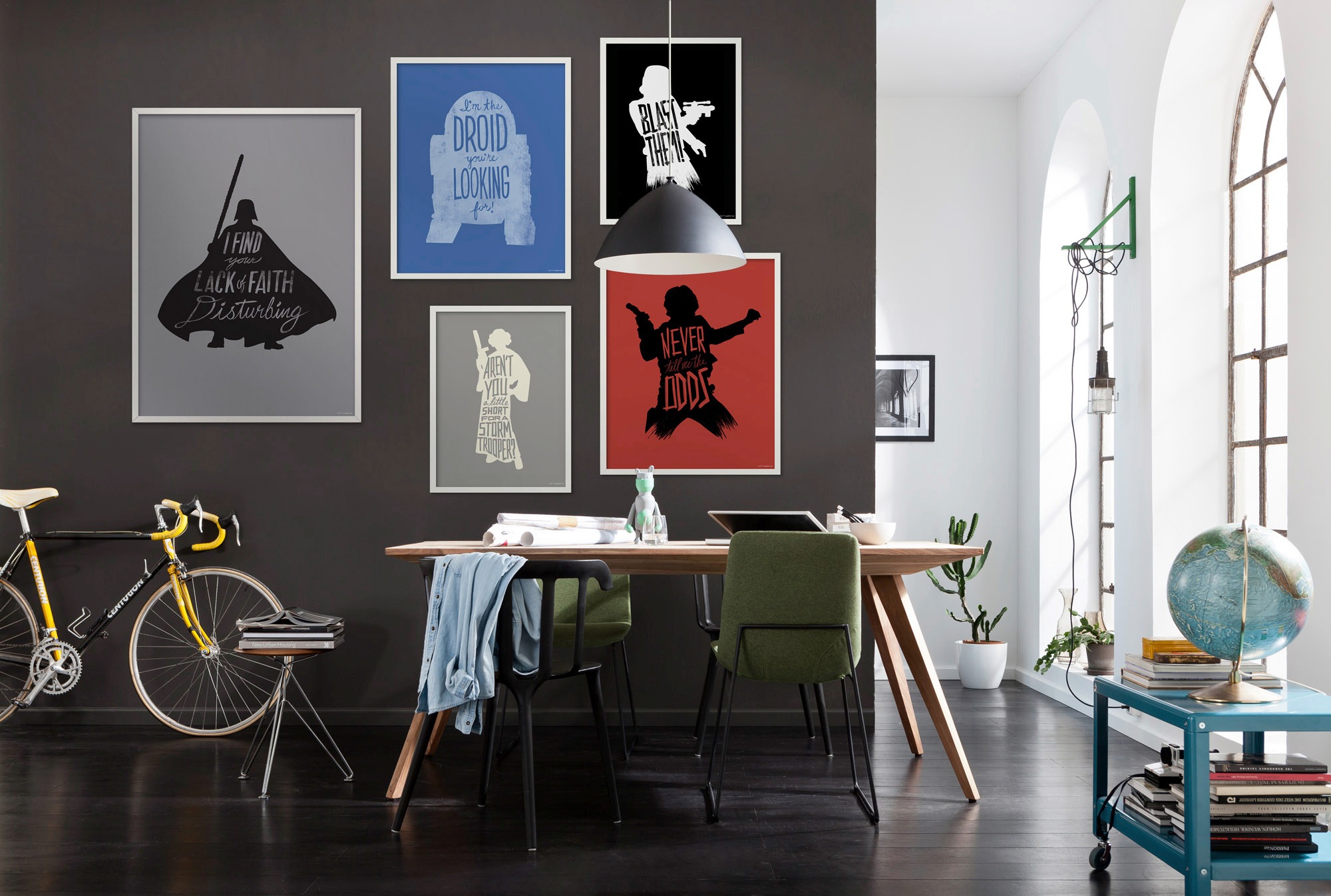 Komar Wandbild »Star Wars Silhouette Quotes R2D2«, (1 St.), Kinderzimmer, Schlafzimmer, Wohnzimmer