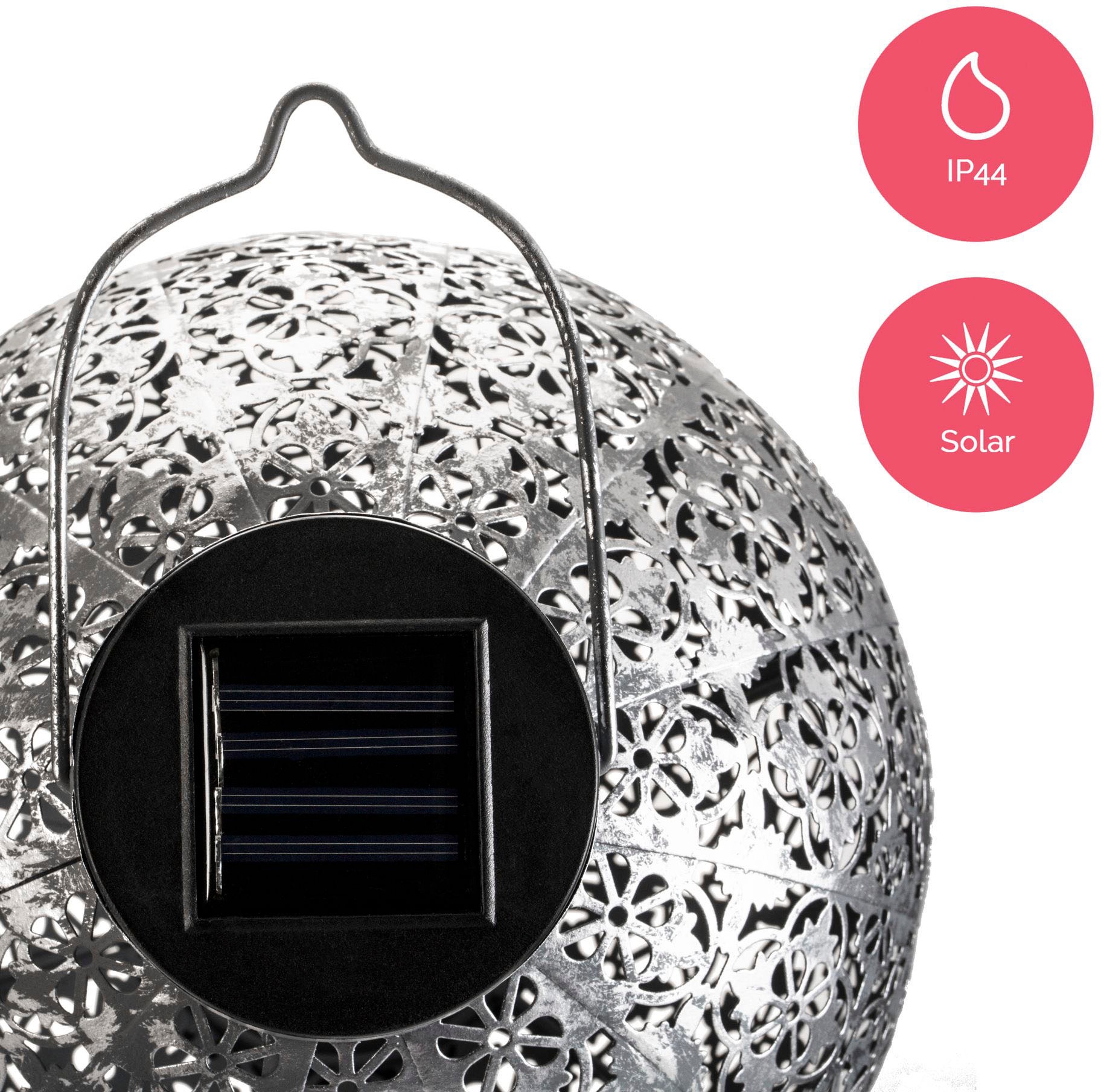 flammig-flammig, Silber Laterne BAUR Solarbetrieben, Pauleen Aura«, LED | 1 »Sunshine