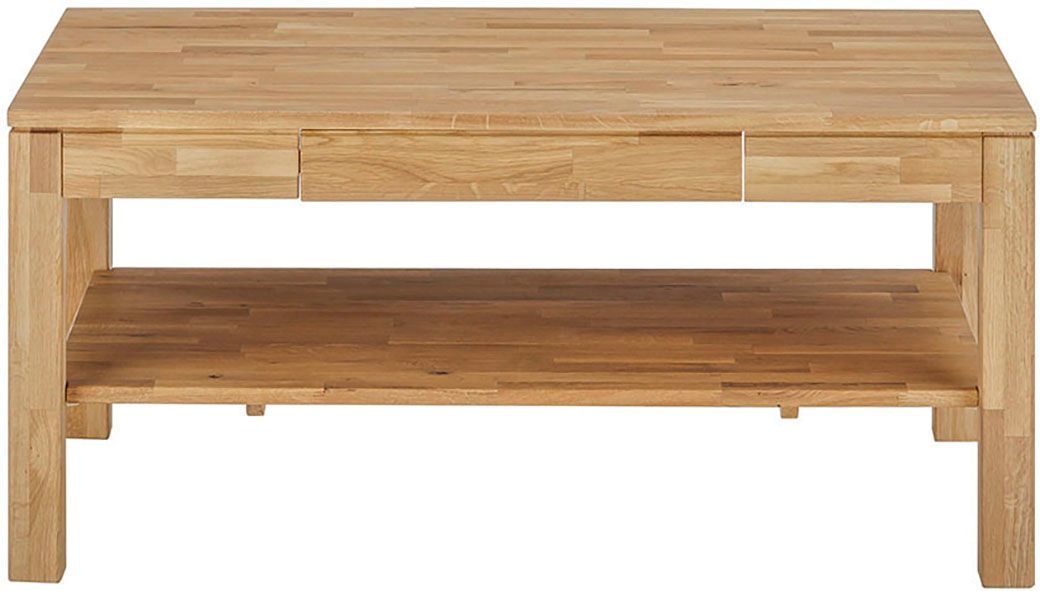 MCA furniture Couchtisch »SALEM«, massiv, keilverzinkt, geölt, Stollen massiv,60x60 mm, belastbar 60kg