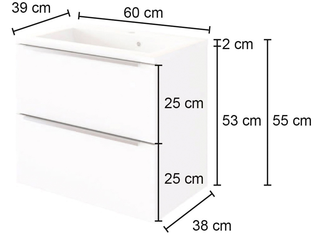 welltime Waschtisch »Matera«, Breite 60 cm